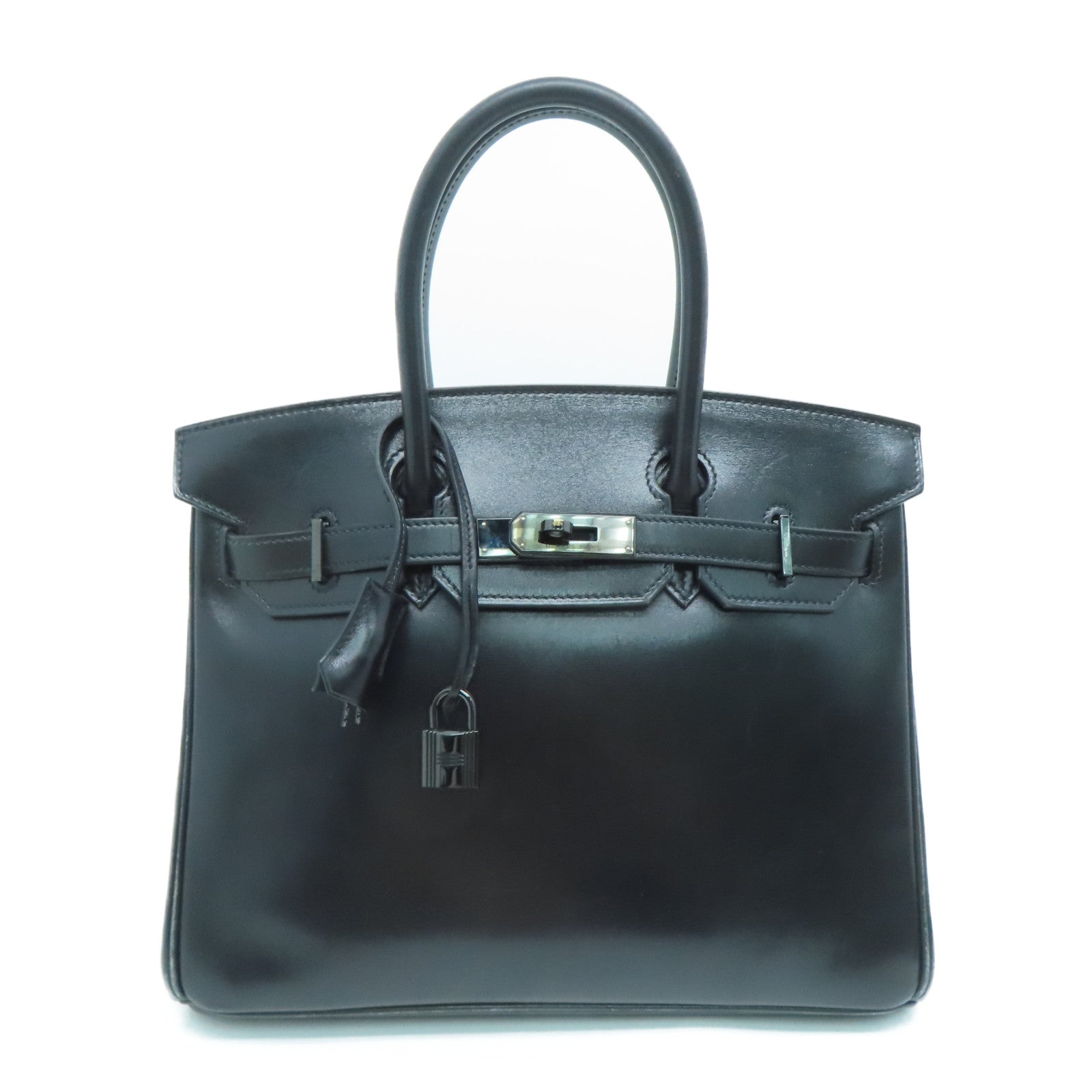 HERMES Box Calf皮革Birkin 30 So Black手挽袋黑色– Brand Off