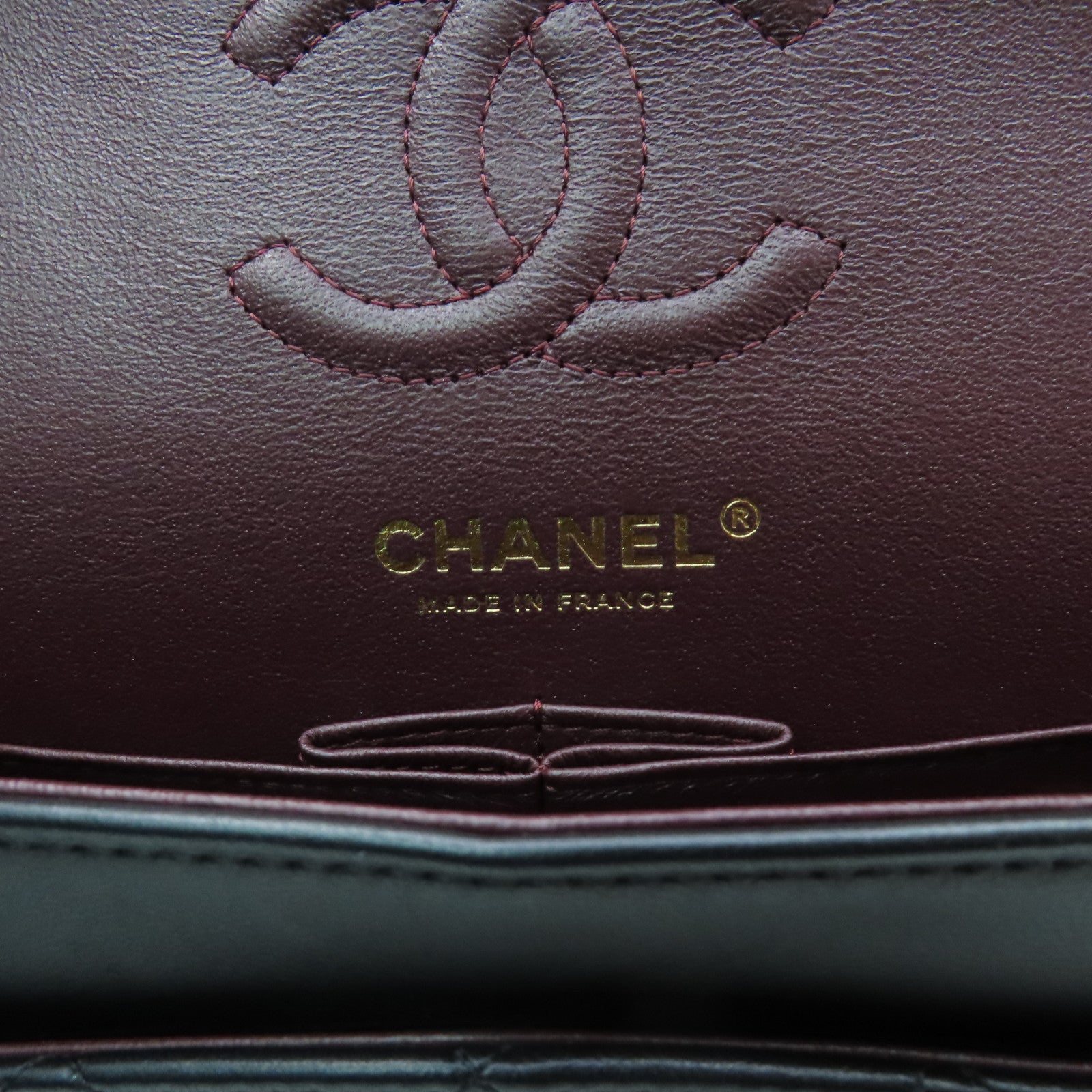 CHANEL 菱格羊皮皮革Classic 23金扣鏈帶肩背袋黑色