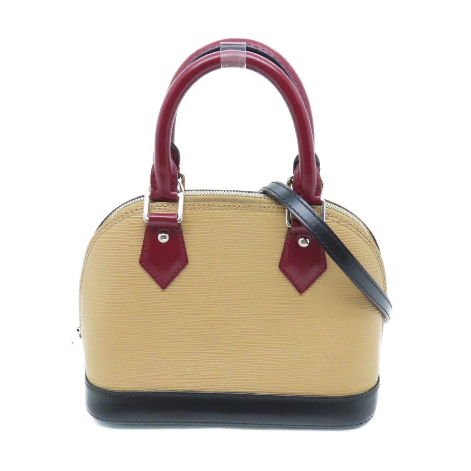 LOUIS VUITTON Epi Alma BB Silver Buckle Shoulder Bag Brown