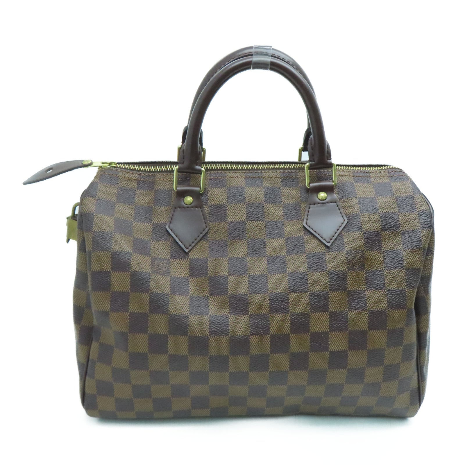 LOUIS VUITTON Damier Speedy 30 Gold Buckle Bag Brown – Brand Off