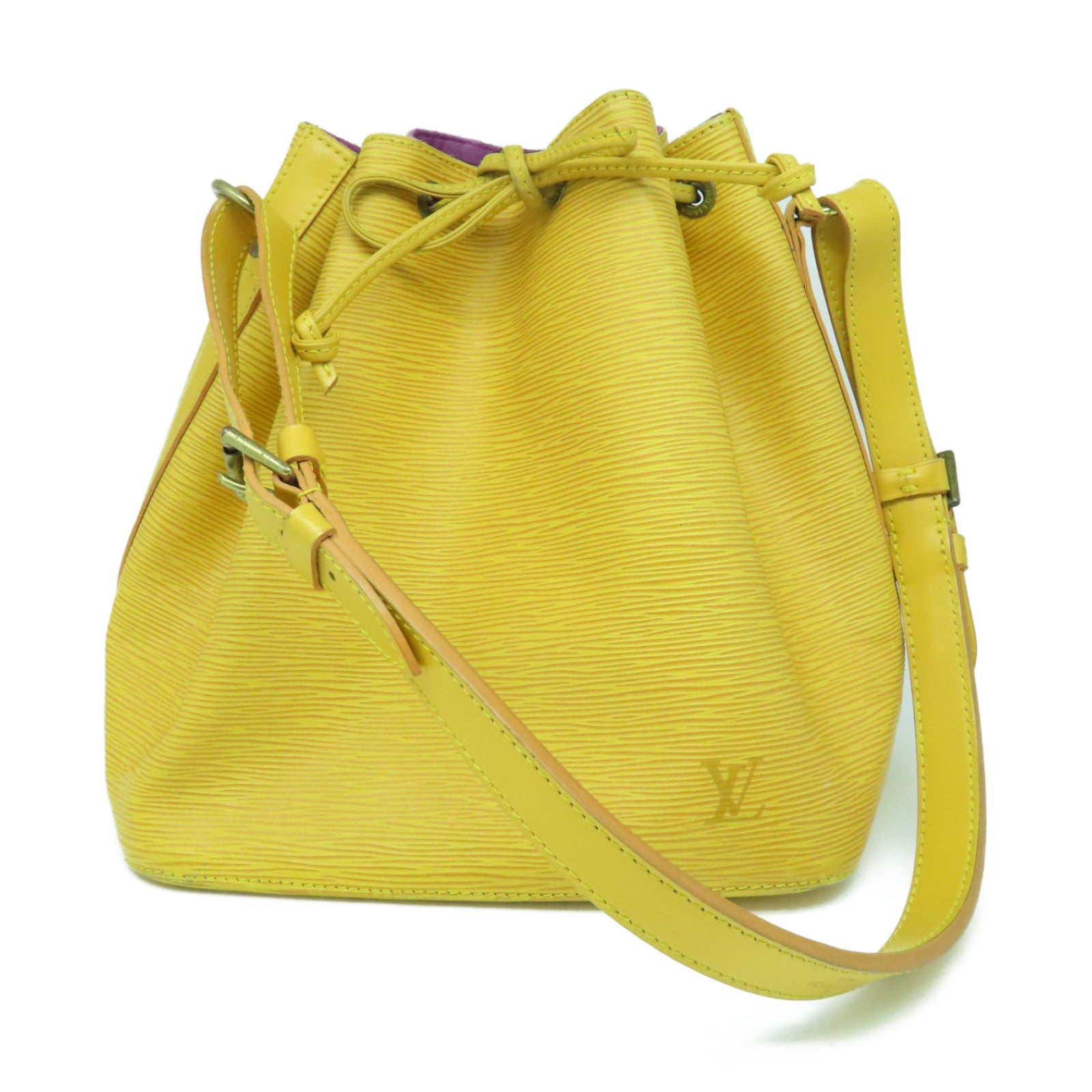 LOUIS VUITTON Epi Petit Noe Gold Buckle Shoulder Bag Yellow M44109