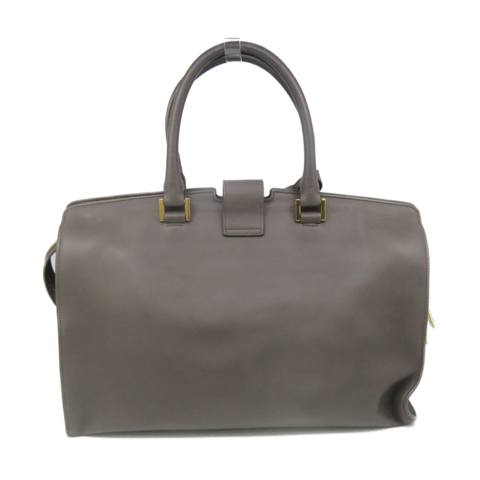 YVES SAINT LAURENT Cabas Y Hand Bag in cowhide leather gray