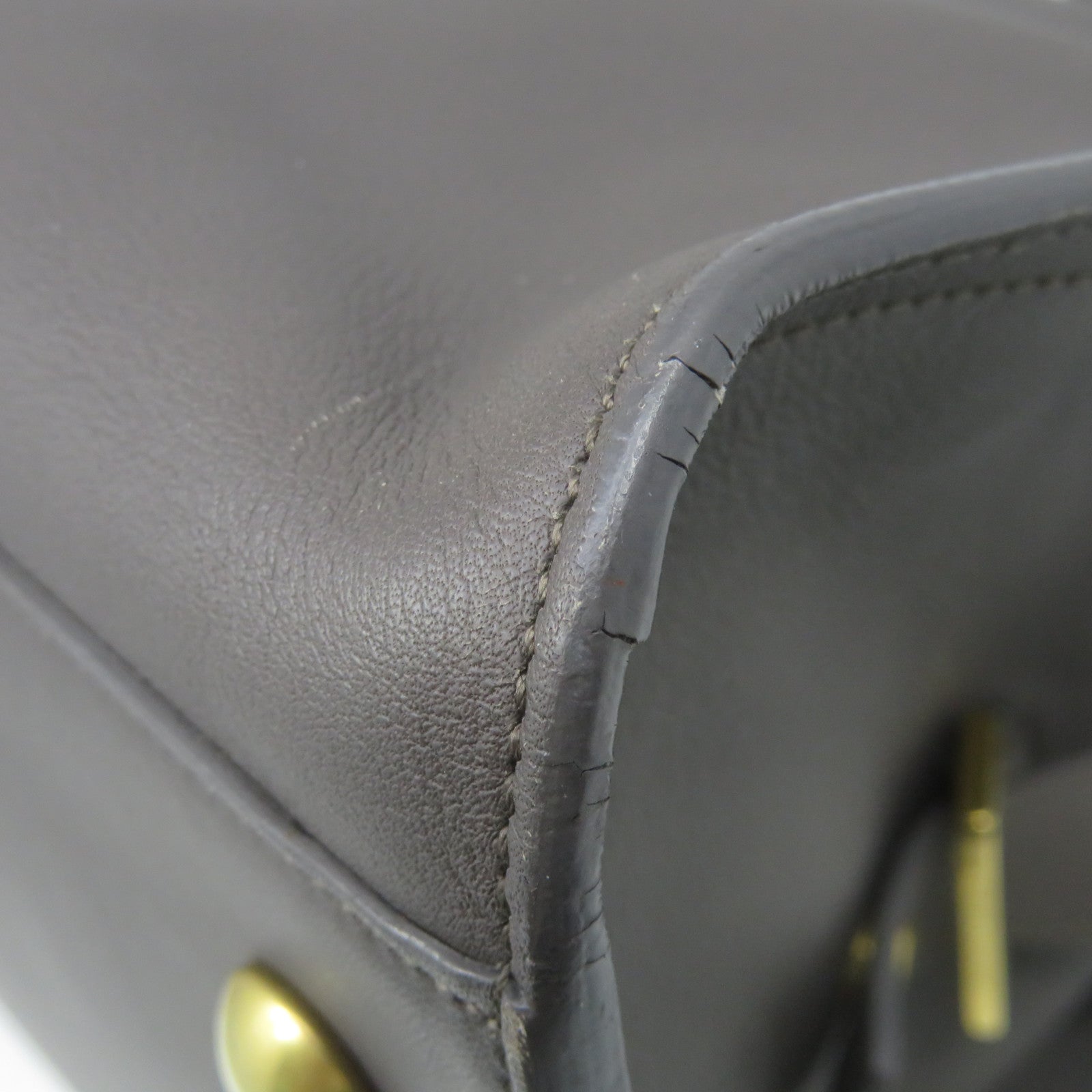 YVES SAINT LAURENT Cabas Y Hand Bag in cowhide leather gray