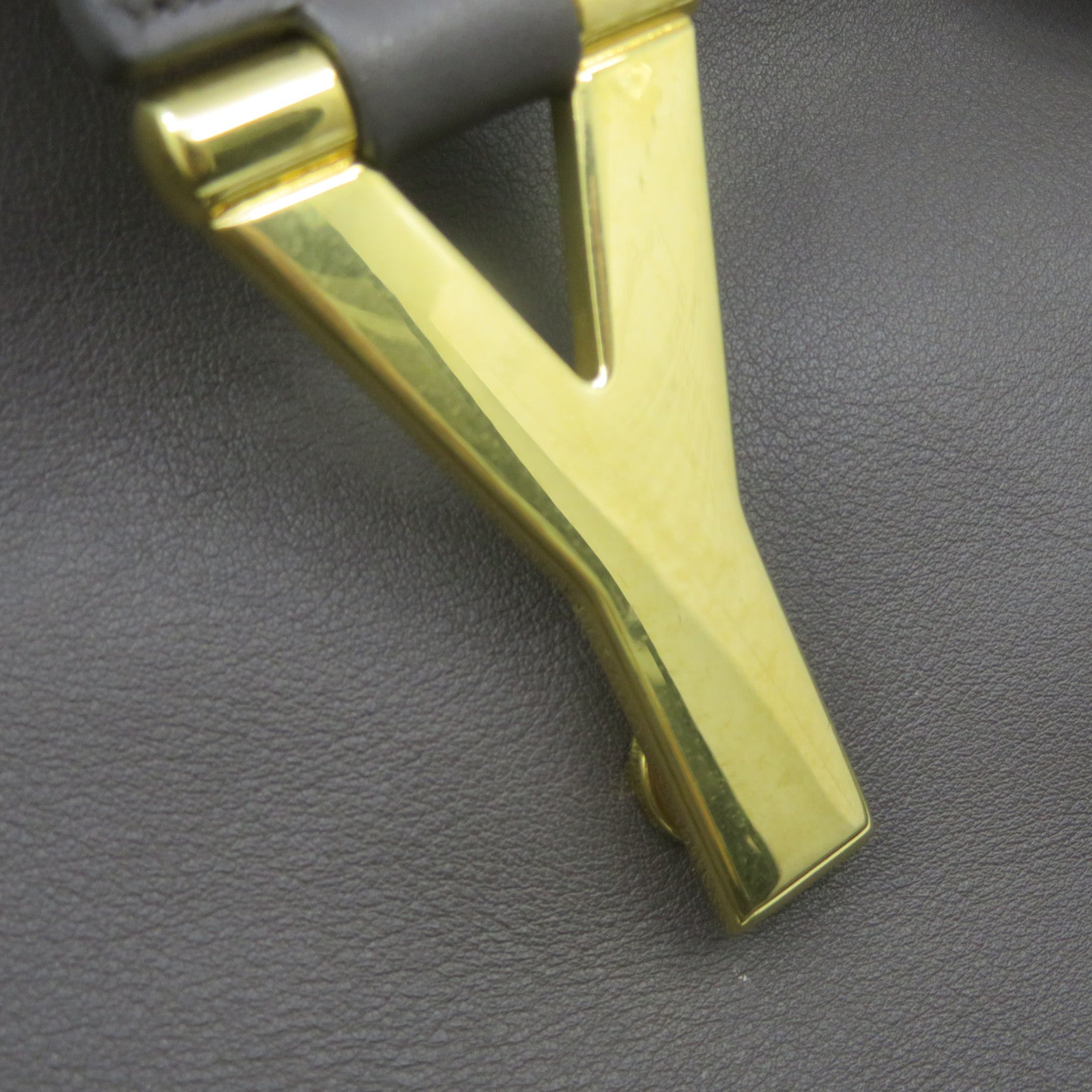 YVES SAINT LAURENT Cabas Y Hand Bag in cowhide leather gray