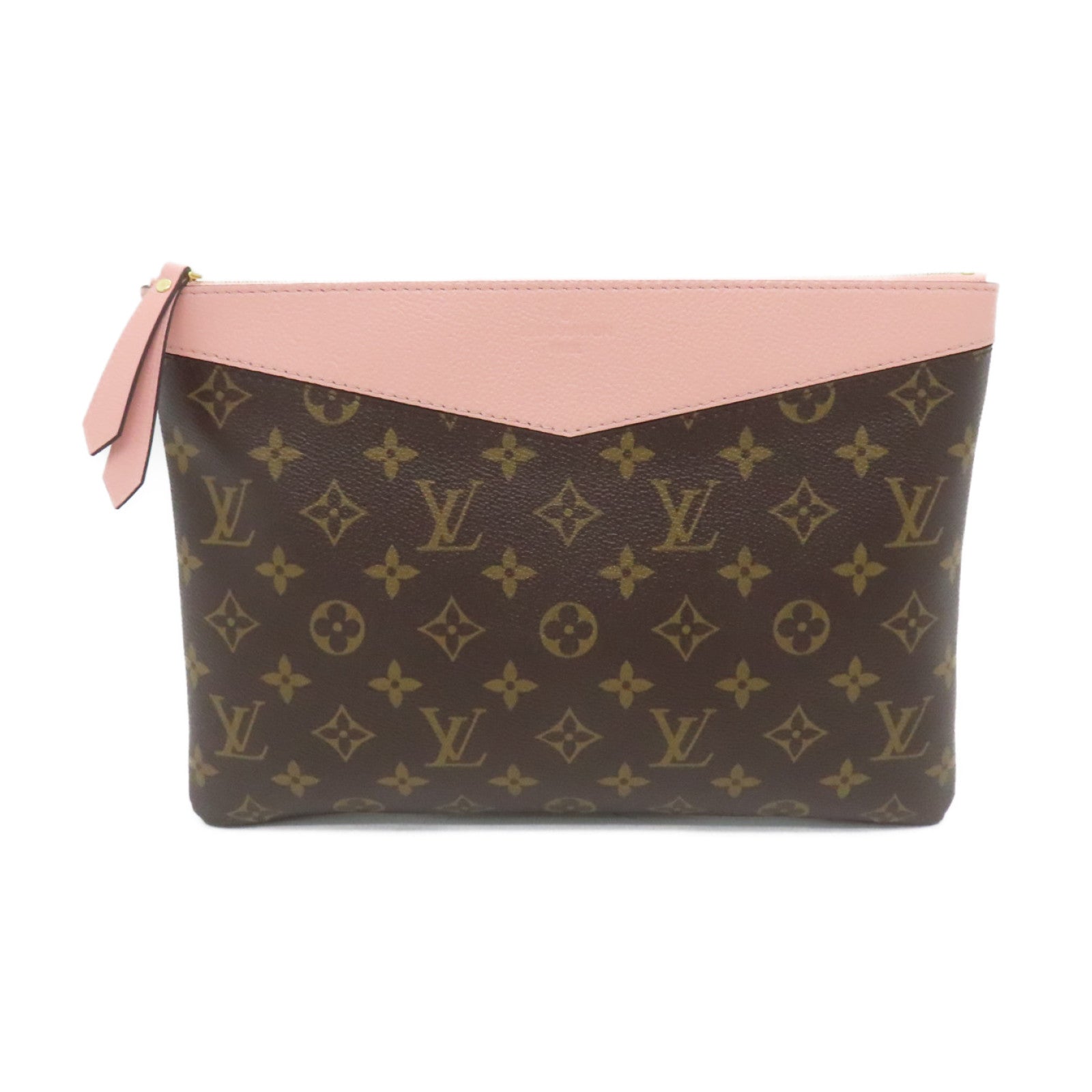 LOUIS VUITTON Monogram Daily Pouch金扣手拿包啡色