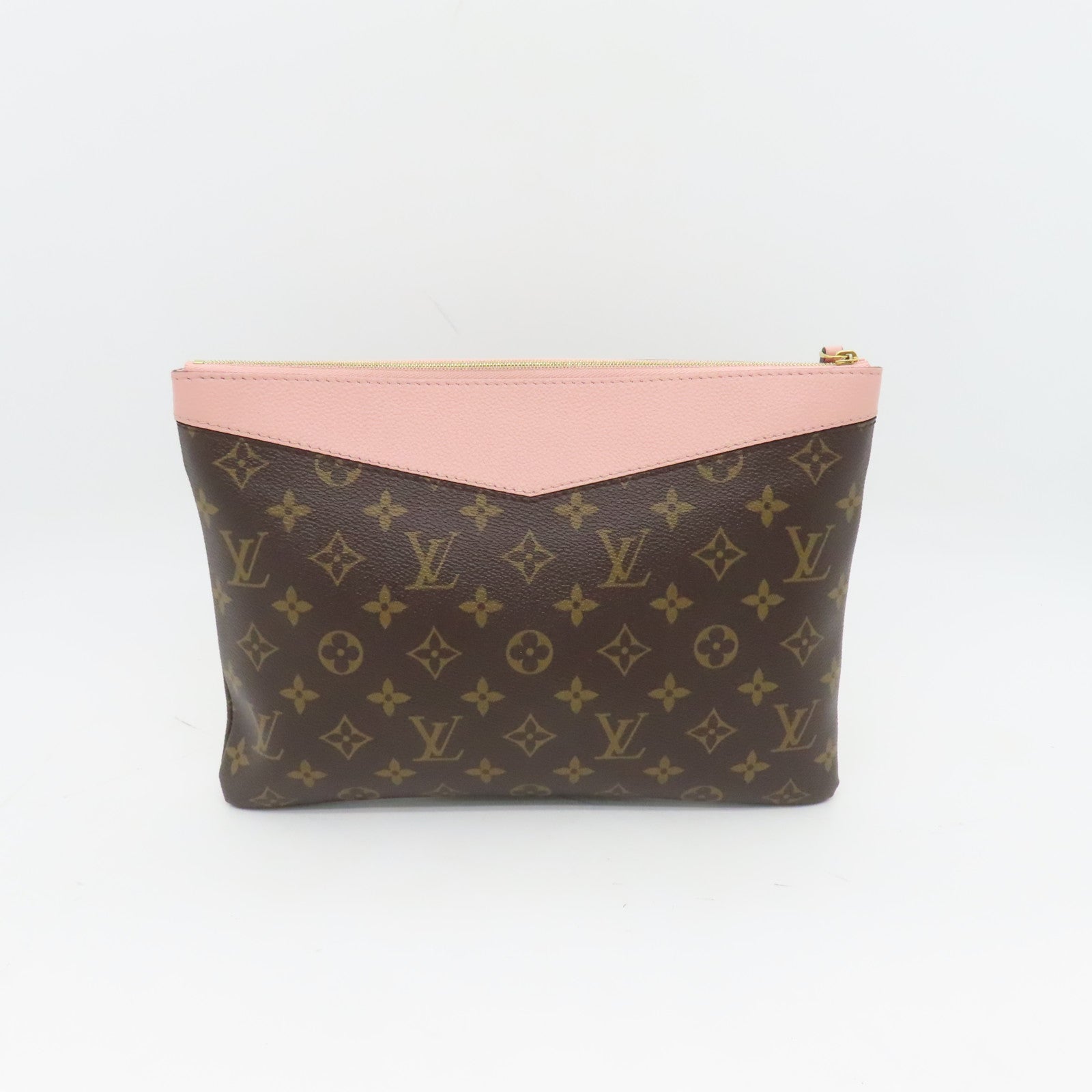 LOUIS VUITTON Monogram Daily Pouch金扣手拿包啡色