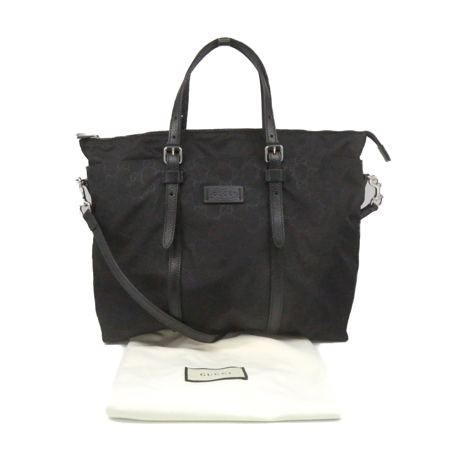 GUCCI 尼龍2Way Shoulder Bag手挽肩背兩用袋黑色