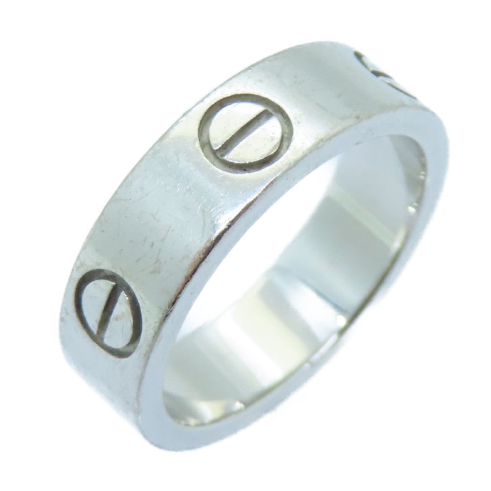 CARTIER 18K White Gold Love Ring Ring US 6 Cartier 53 Brand Off Hong Kong Online Store