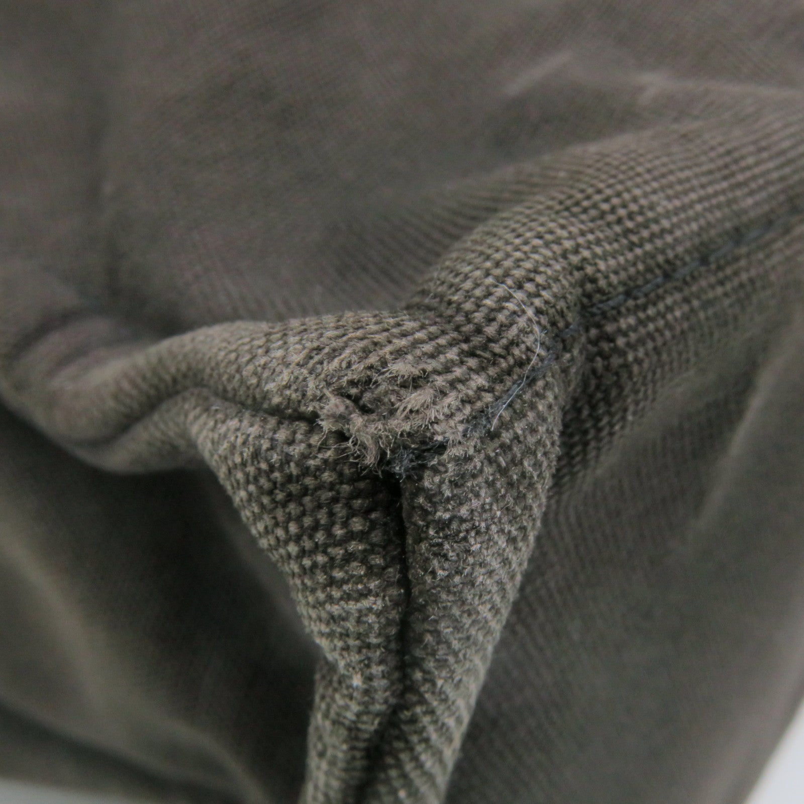 HERMES Canvas Tote Bag Silver Buckle Handle Bag Black