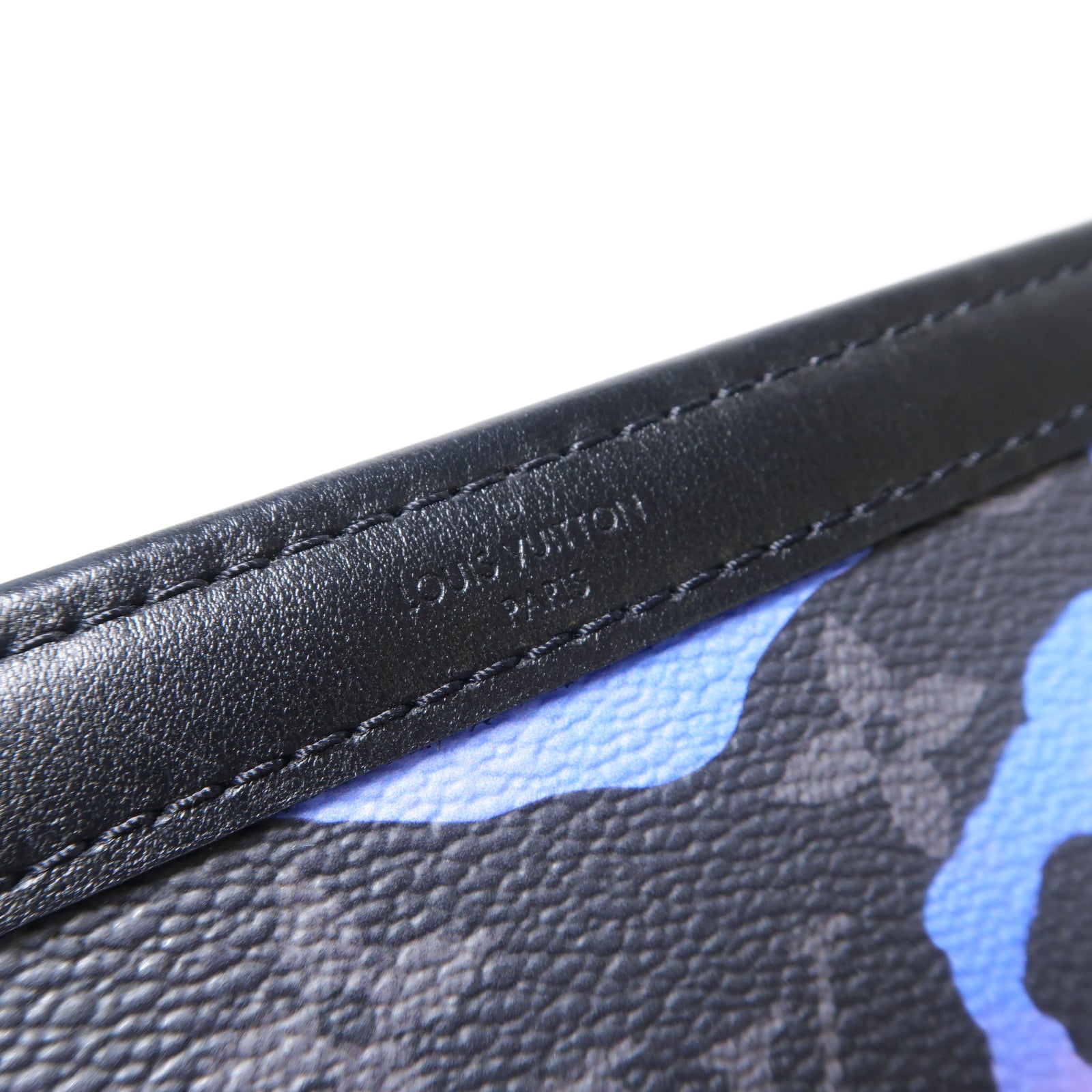 LOUIS VUITTON Monogram Eclipse Pochette To Go銀扣手拿包黑色