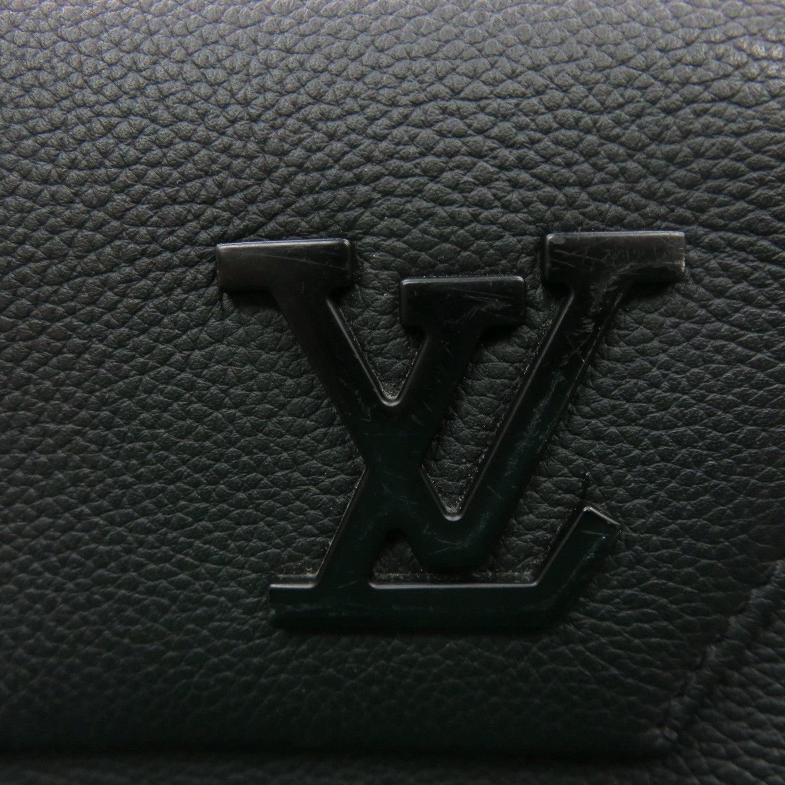 LOUIS VUITTON Grained Calf Takeoff Backpack black