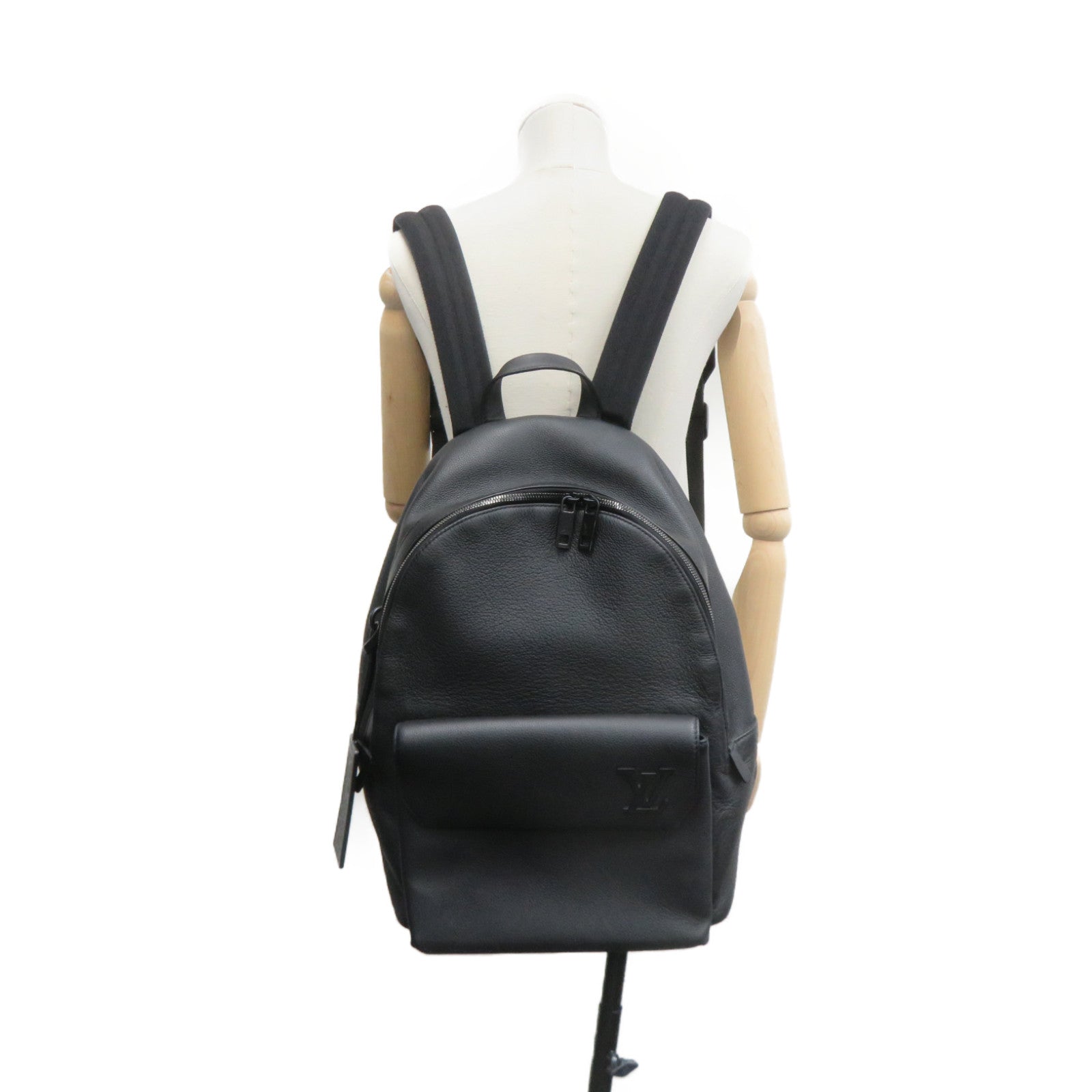 LOUIS VUITTON Grained Calf Takeoff Backpack black