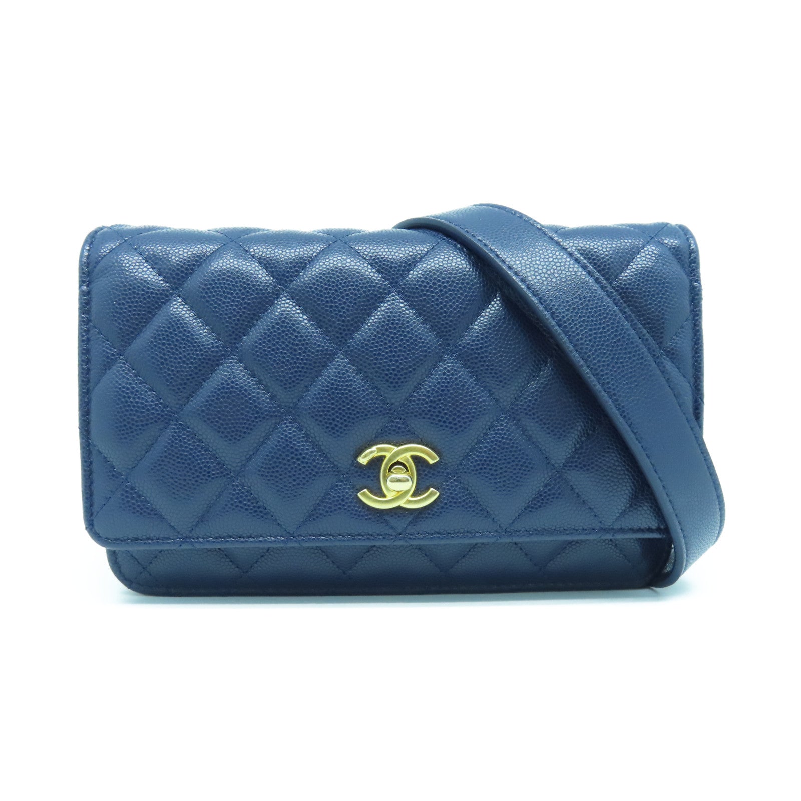 Chanel dark hotsell blue bag