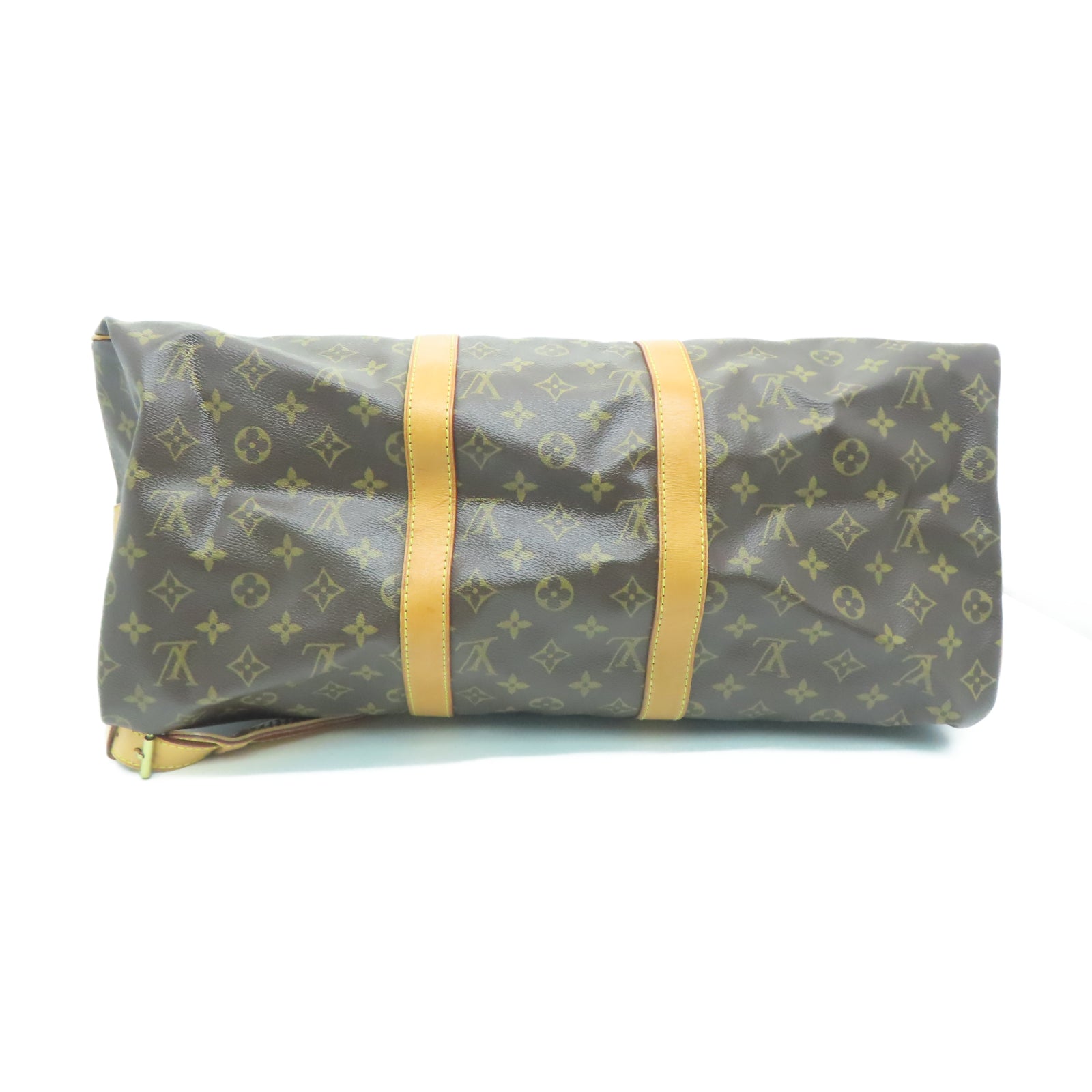 LOUIS VUITTON Monogram Keepall 50金扣波士頓包棕色