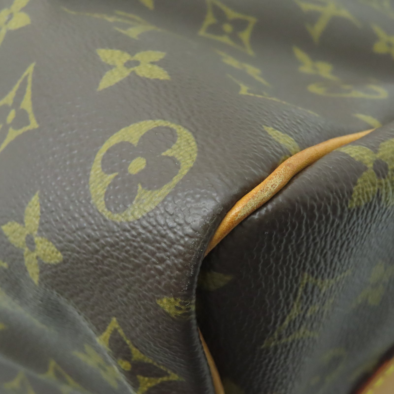 LOUIS VUITTON Monogram Keepall 50金扣波士頓包棕色