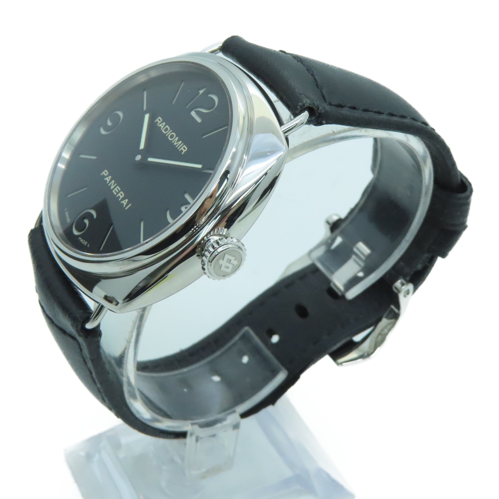 PANERAI 【激減優惠】Radiomir不鏽鋼/皮革帶手錶黑色