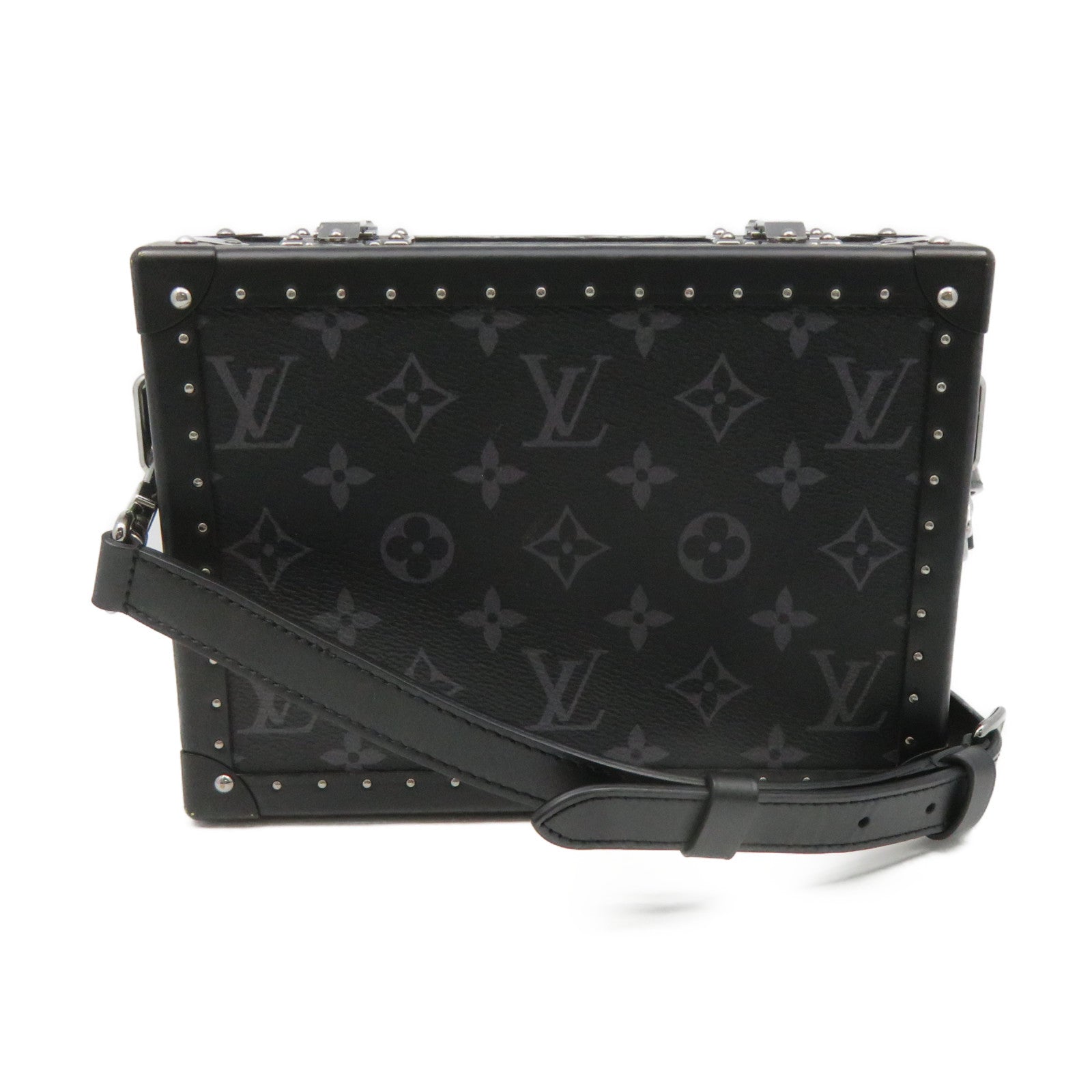 LOUIS VUITTON Mono Eclipse Clutch Box Shoulder Bag Black – Brand