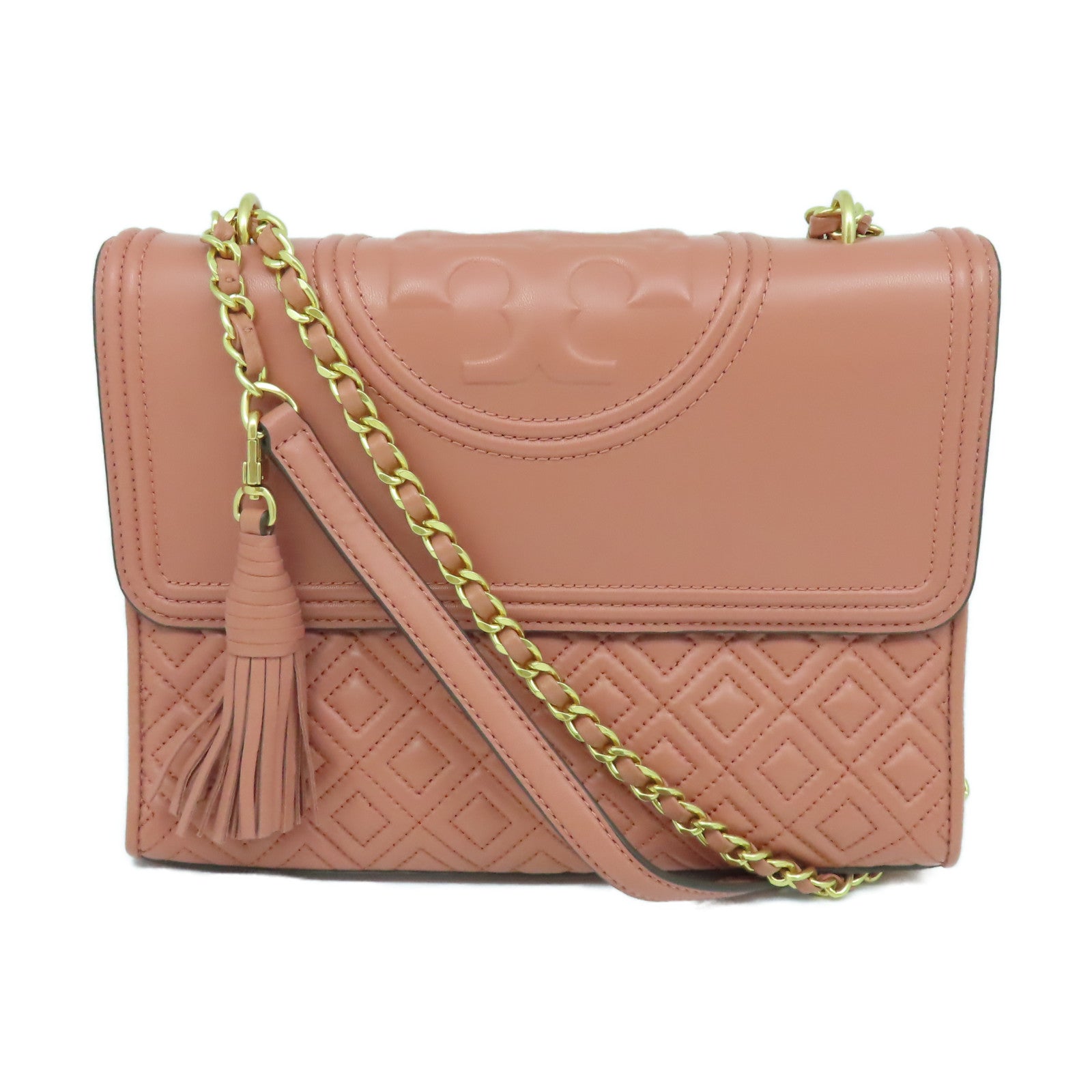 ☆ TORY BURCH Navy Canvas Chain Wallet 深藍色帆布鏈條銀包-267008184