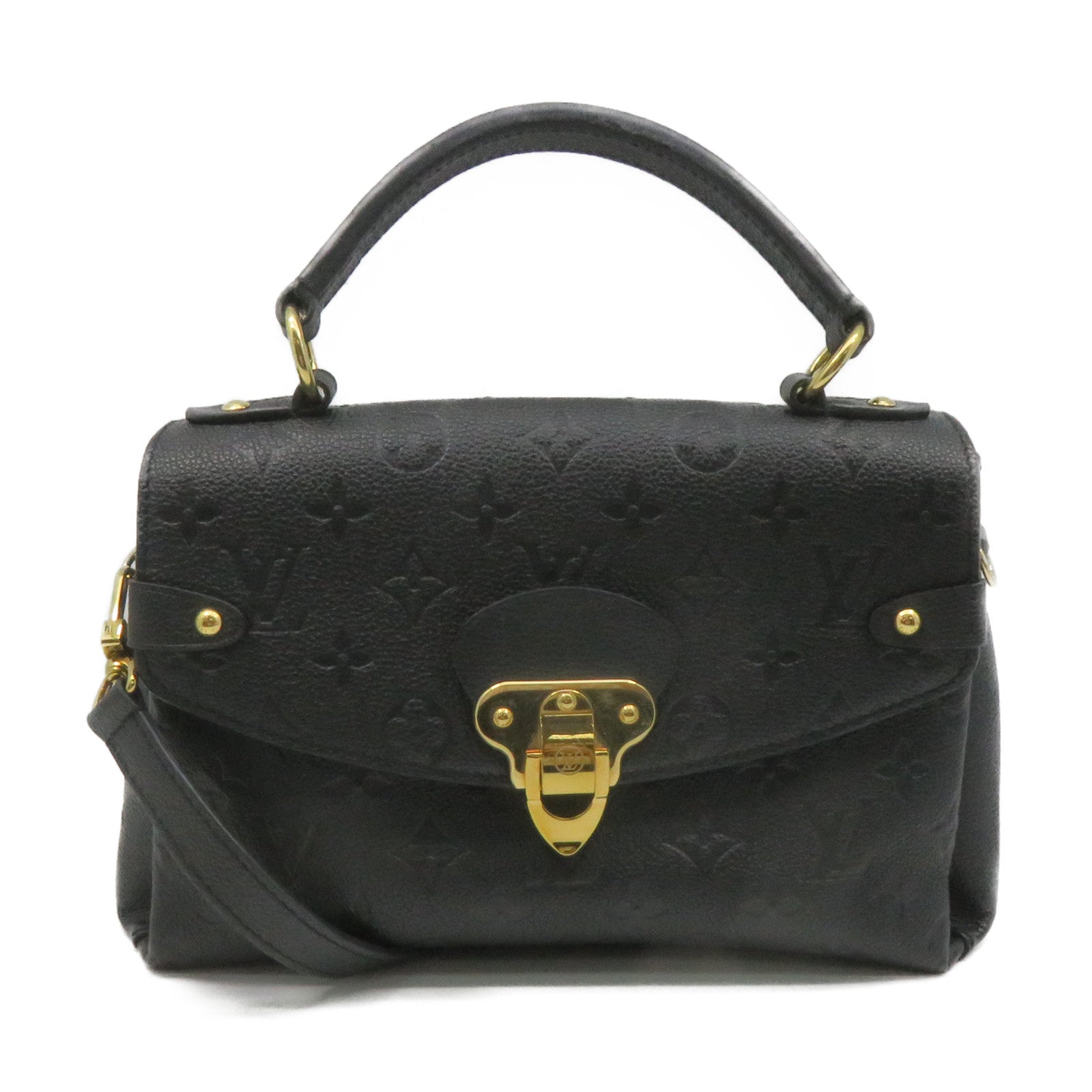 LOUIS VUITTON Mono-Empreinte Georges BB 2Way Shoulder Bag Handle Shoulder Bag Black