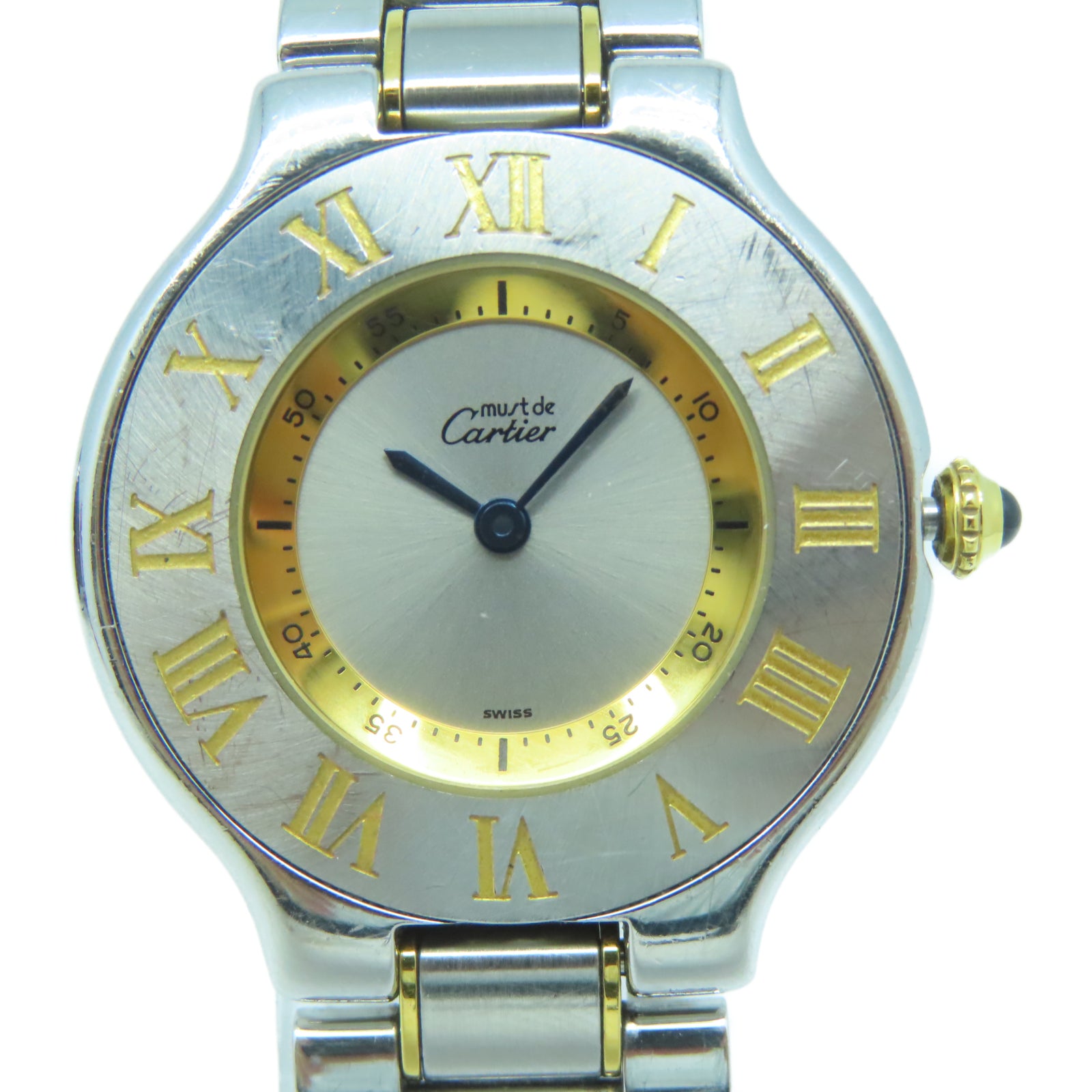 CARTIER 21 Must de Cartier不鏽鋼手錶自動機芯銀色– Brand Off