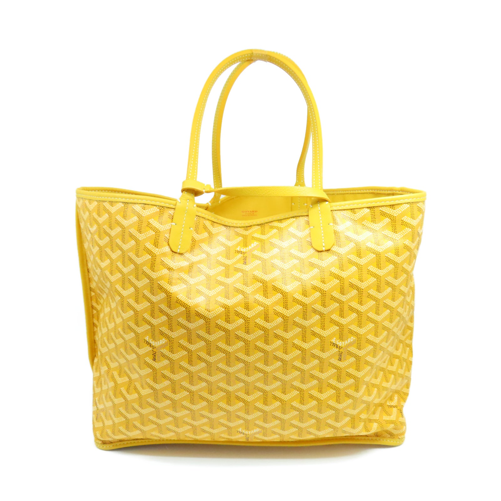 GOYARD coated canvas Anjou PM Bag silver buckle shoulder bag yellow