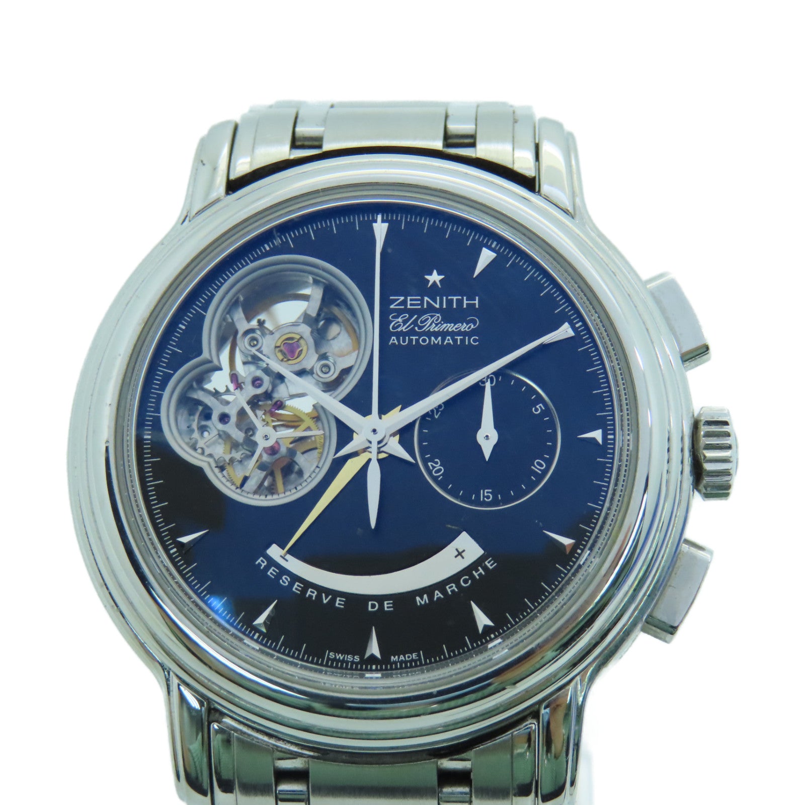 ZENITH Ei Primero Chronomaster Stainless Steel Watch Automatic Movement  Dark Blue