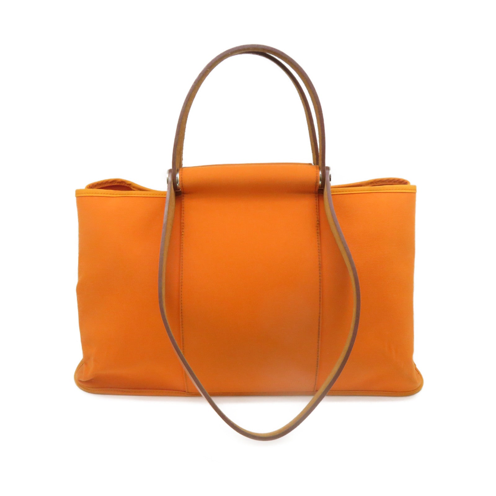 HERMES 【激減優惠】帆布Cabag 2Way Tote Bag手挽肩背兩用袋橙色