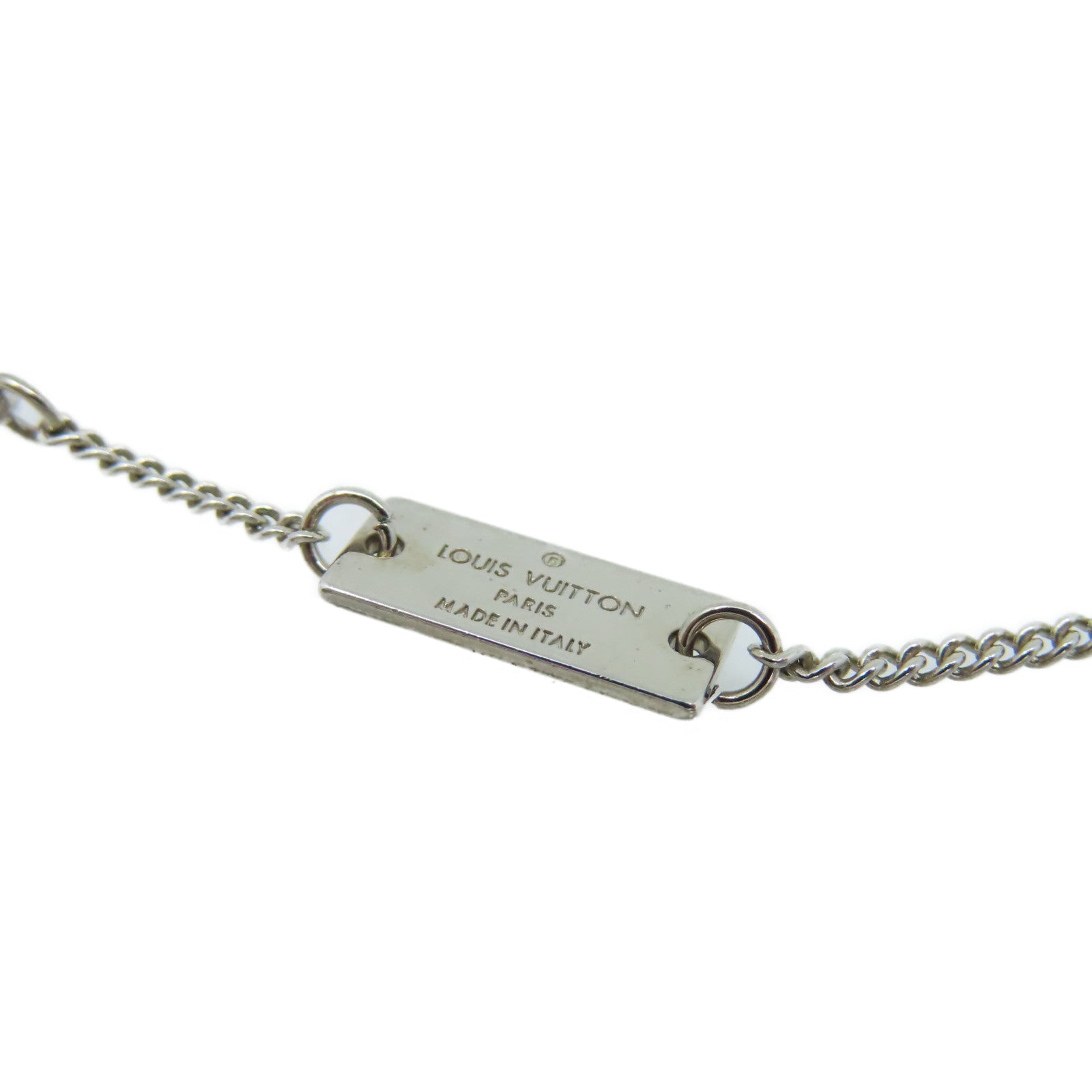 LOUIS VUITTON 金屬Monogram Charms Necklace項鏈銀色