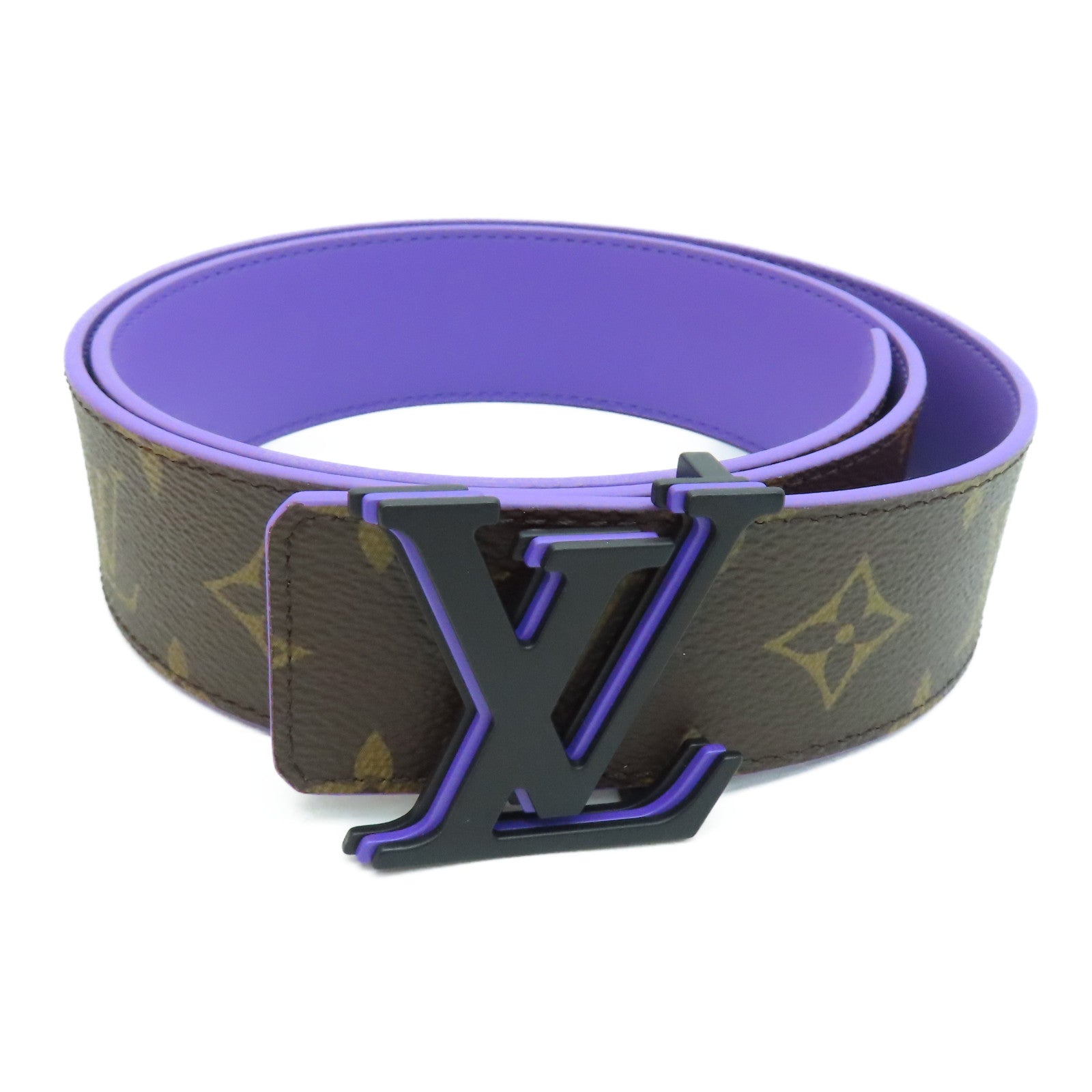 LOUIS VUITTON Monogram Belt belt brown purple