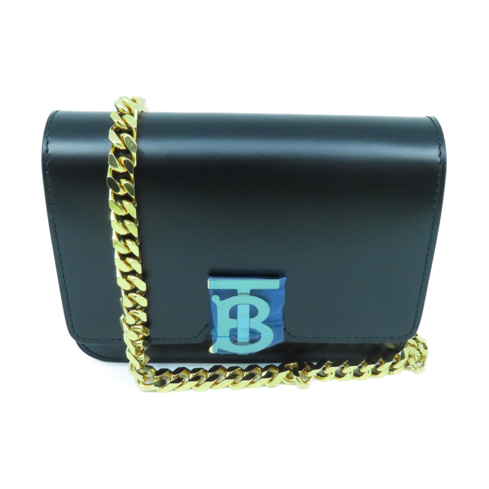 Belted leather tb online bag