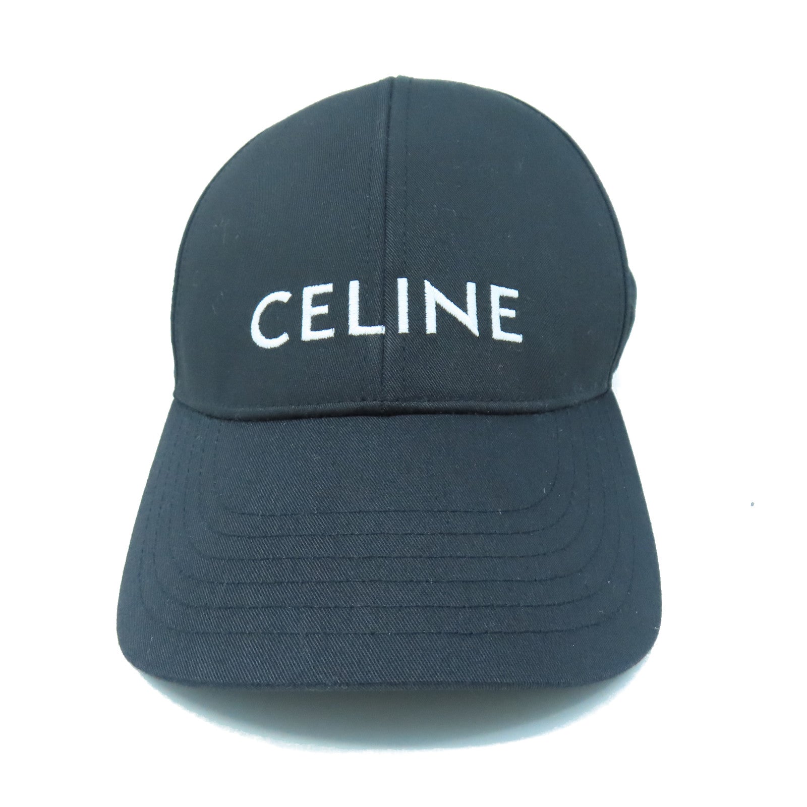 CELINE 綿質/聚酯纖維Hat金扣棒球帽黑色
