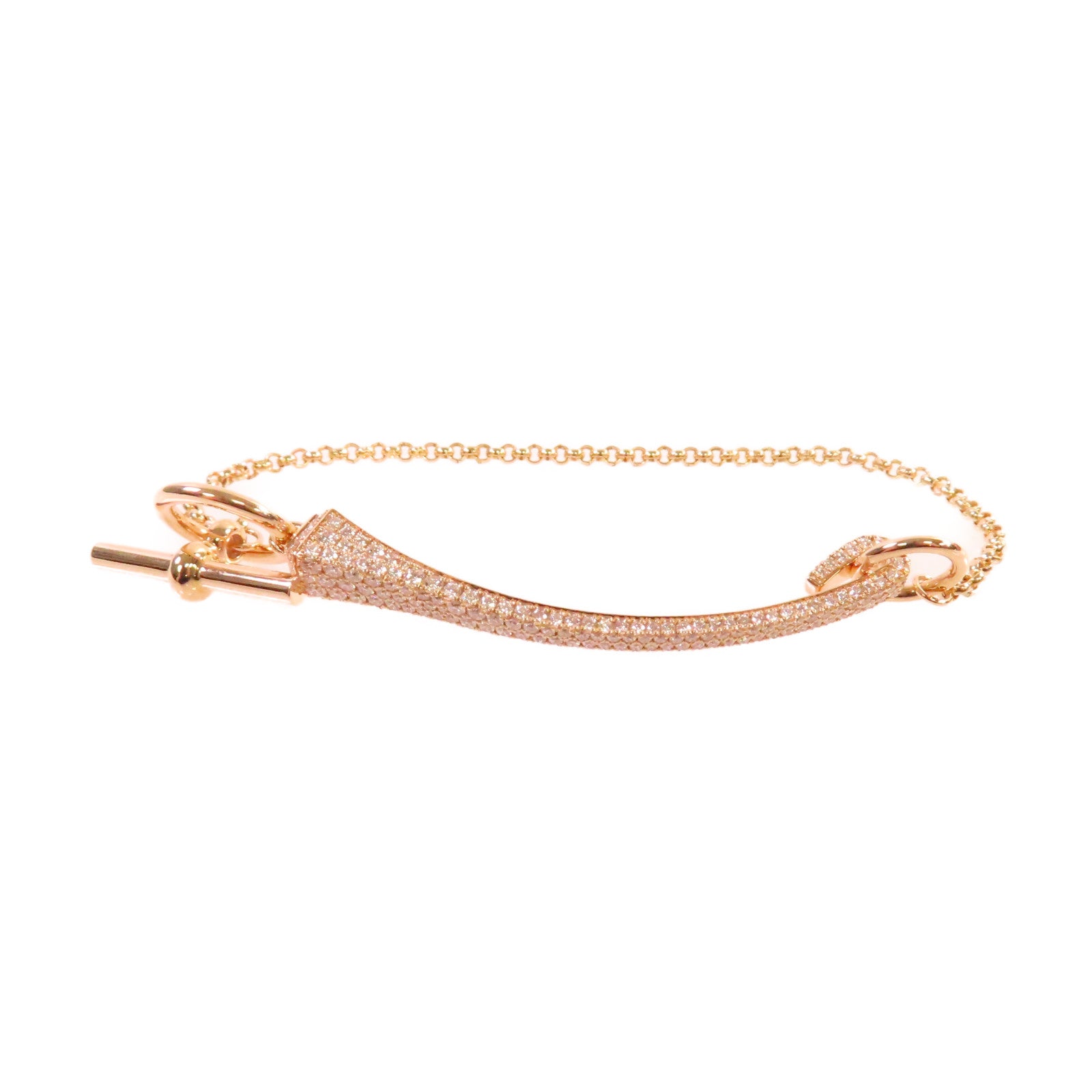 【HERMES】輝く×ピンクゴールド ☆ Clou de forge ブレスレット ☆スタイリッシュ☆【HERMES】《Clou de forge》ブレスレット