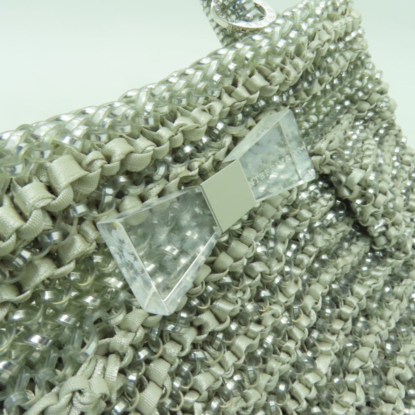 ANTEPRIMA PVC 2Way Shoulder銀扣手挽肩背兩用袋銀色
