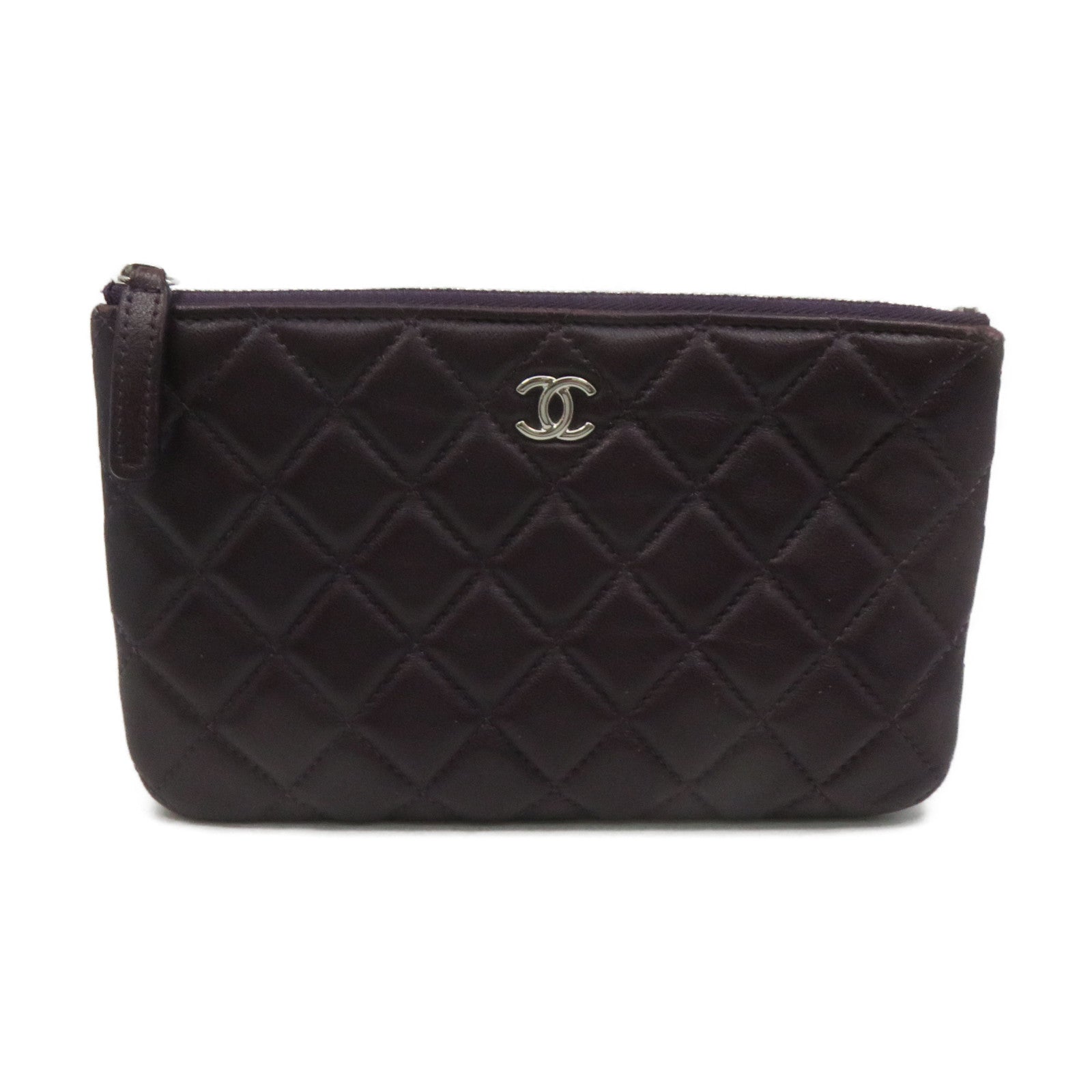 Lambskin Chanel Zip Pouch CHANEL Pre-Owned 2021 Lambskin CC In