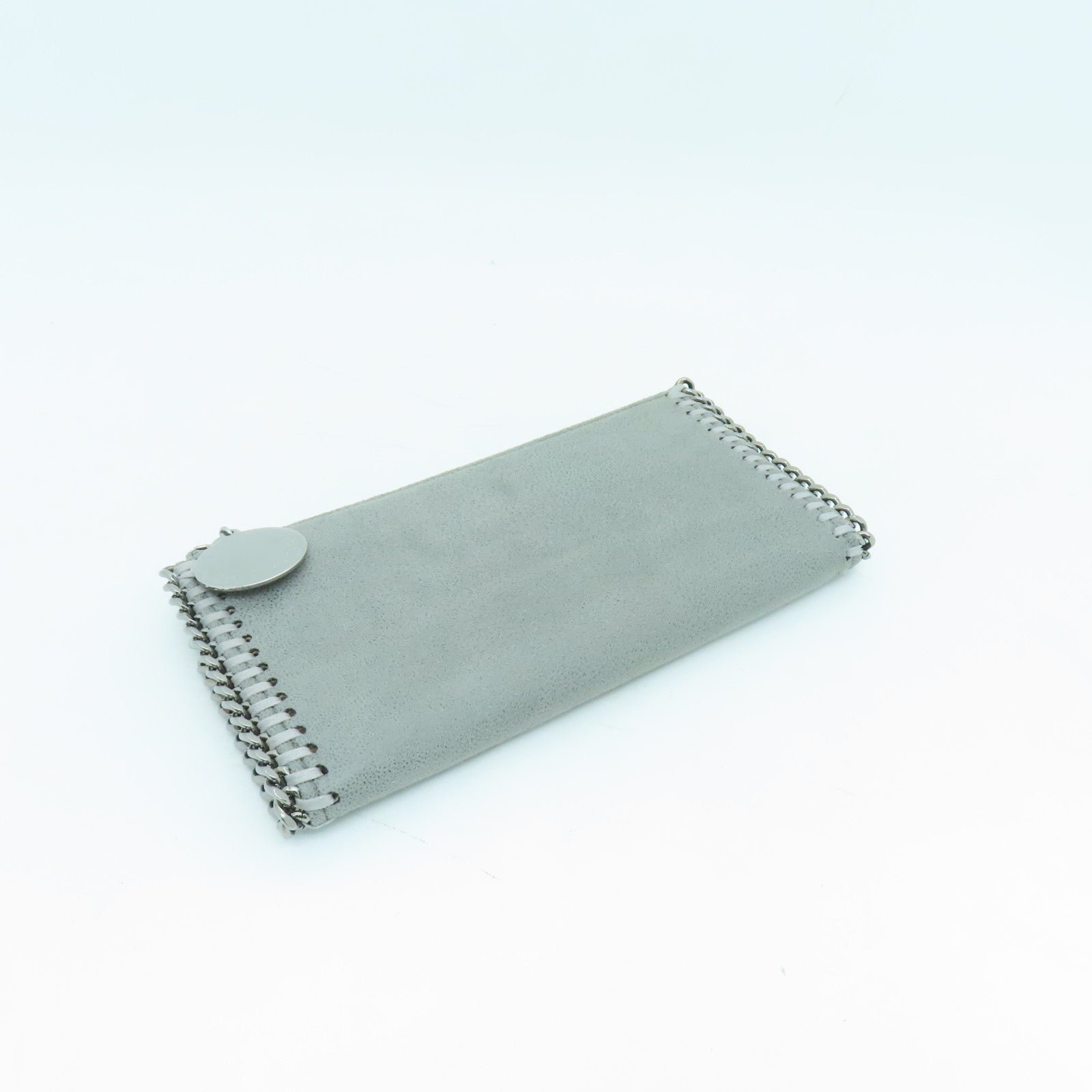 SELECTION Leather Long Wallet Silver Buckle Gray