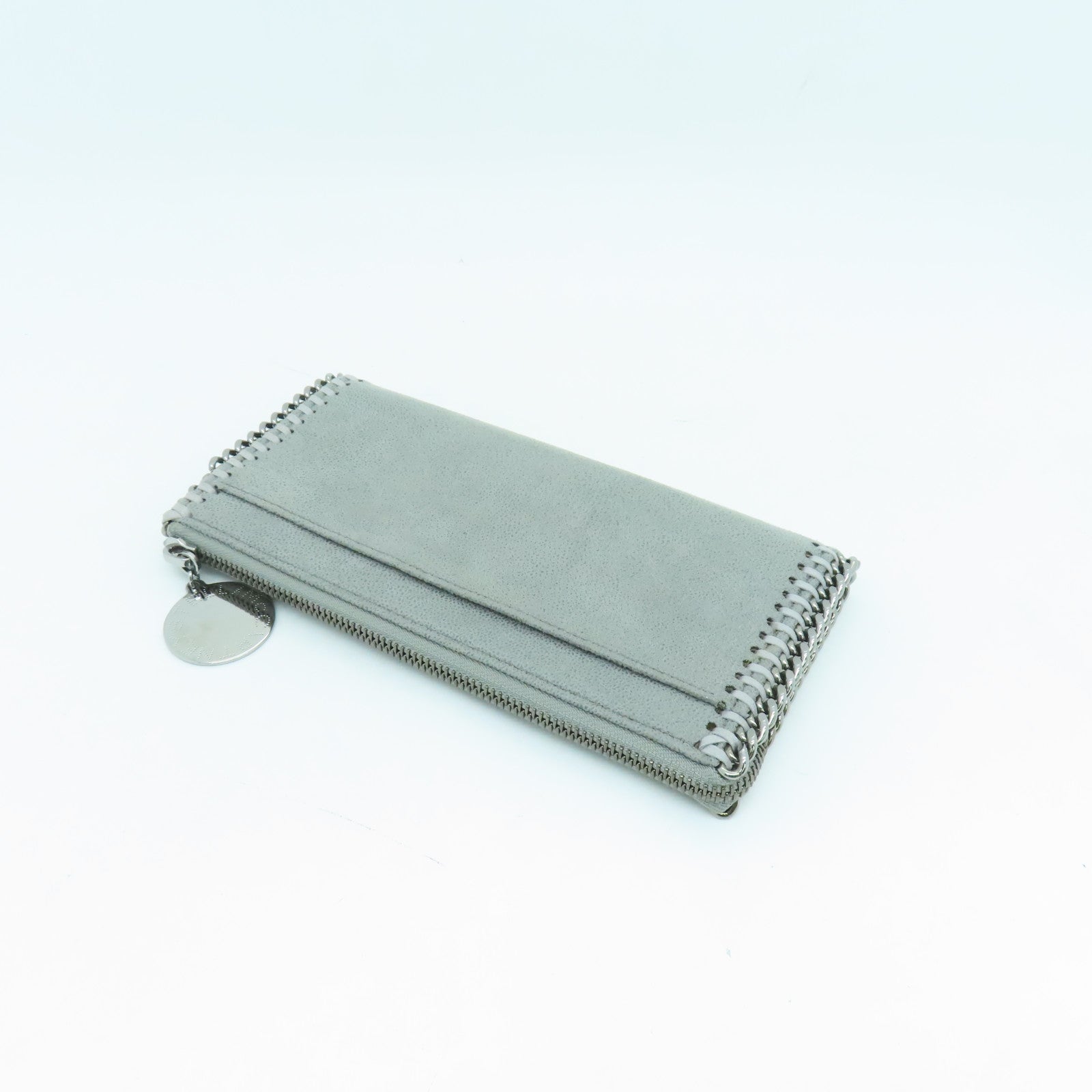 SELECTION Leather Long Wallet Silver Buckle Gray