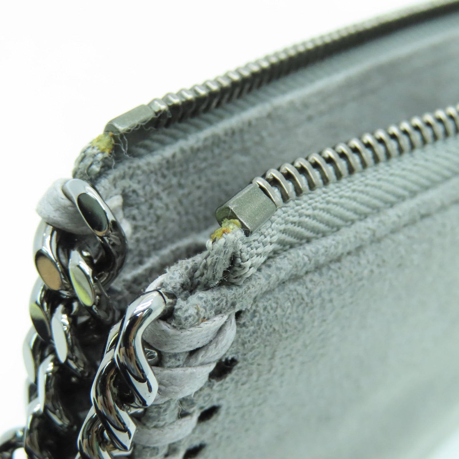 SELECTION Leather Long Wallet Silver Buckle Gray