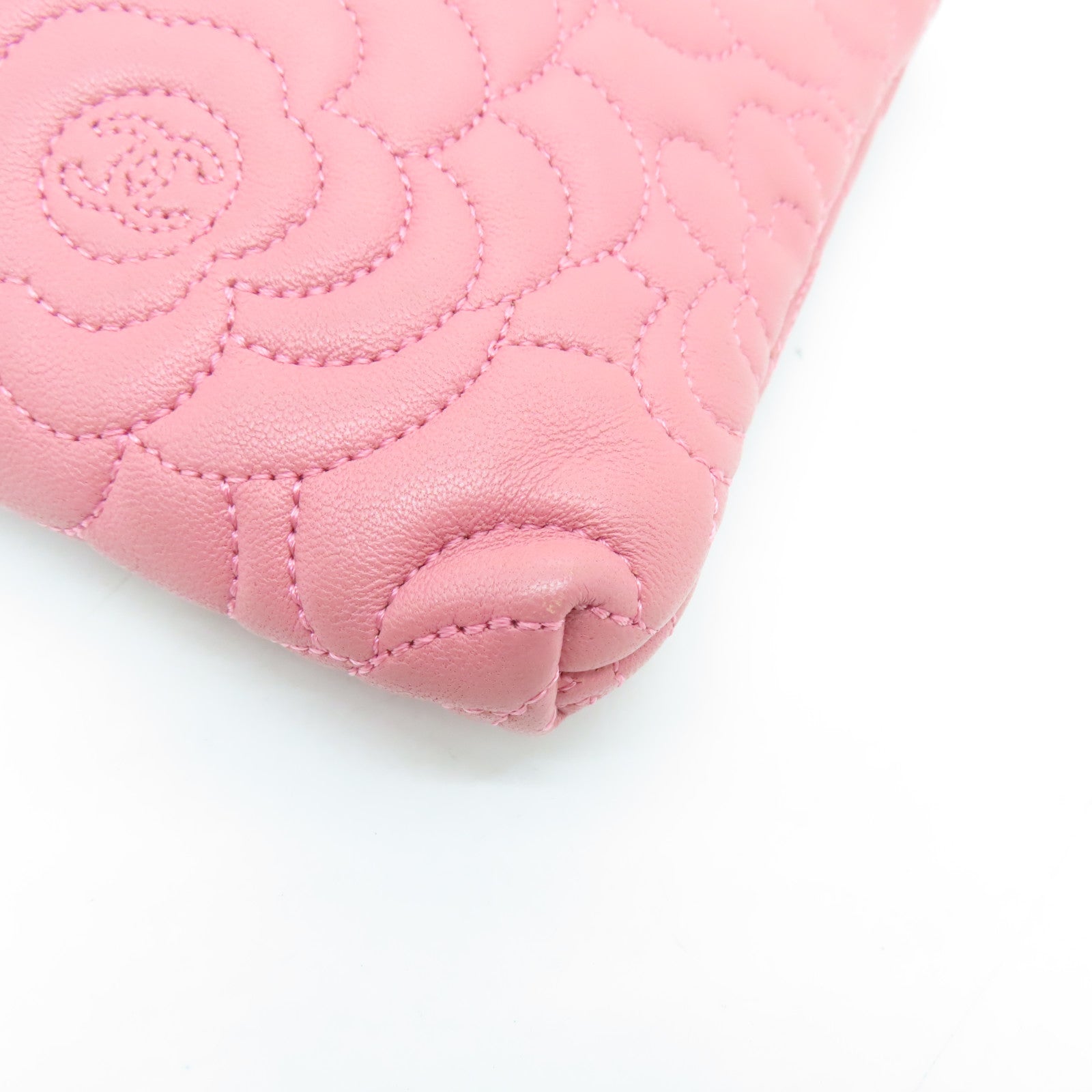 CHANEL sheepskin leather Chain Shoulder Bag gold buckle chain shoulder bag pink