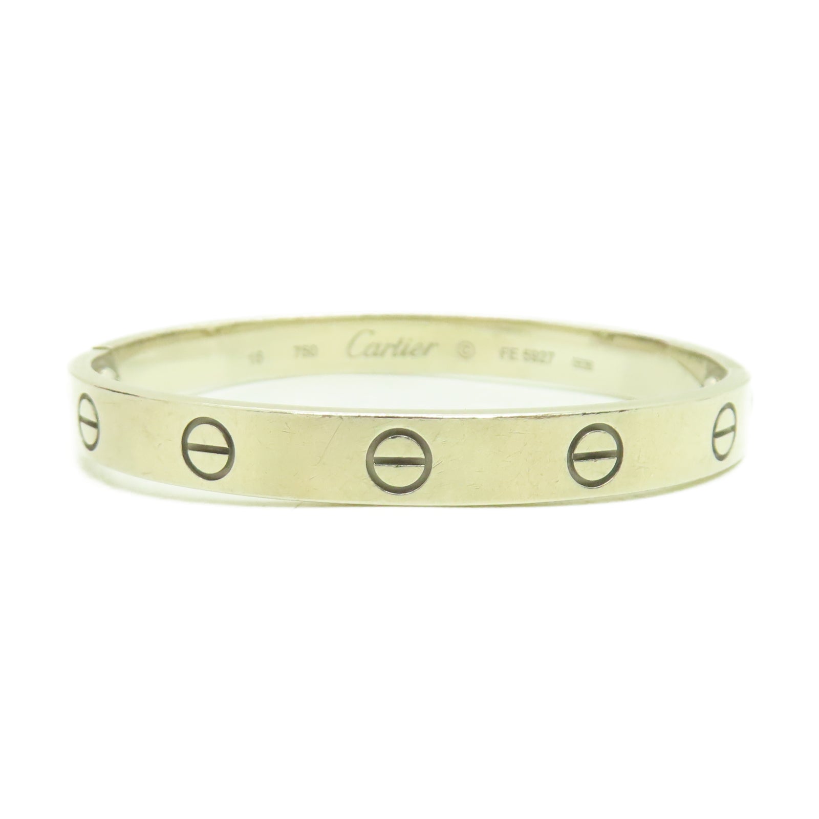 CARTIER 18K白金Love Bracelet手環
