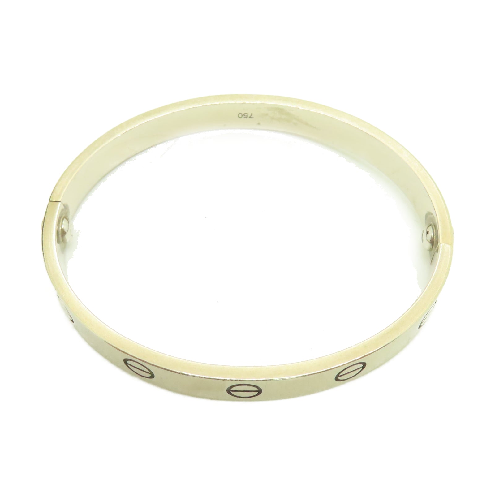 CARTIER 18K白金Love Bracelet手環