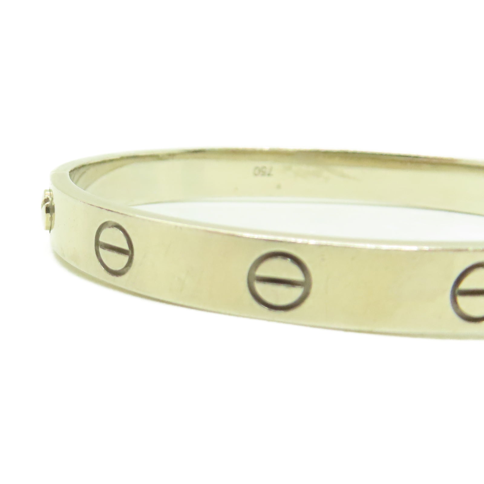 CARTIER 18K白金Love Bracelet手環