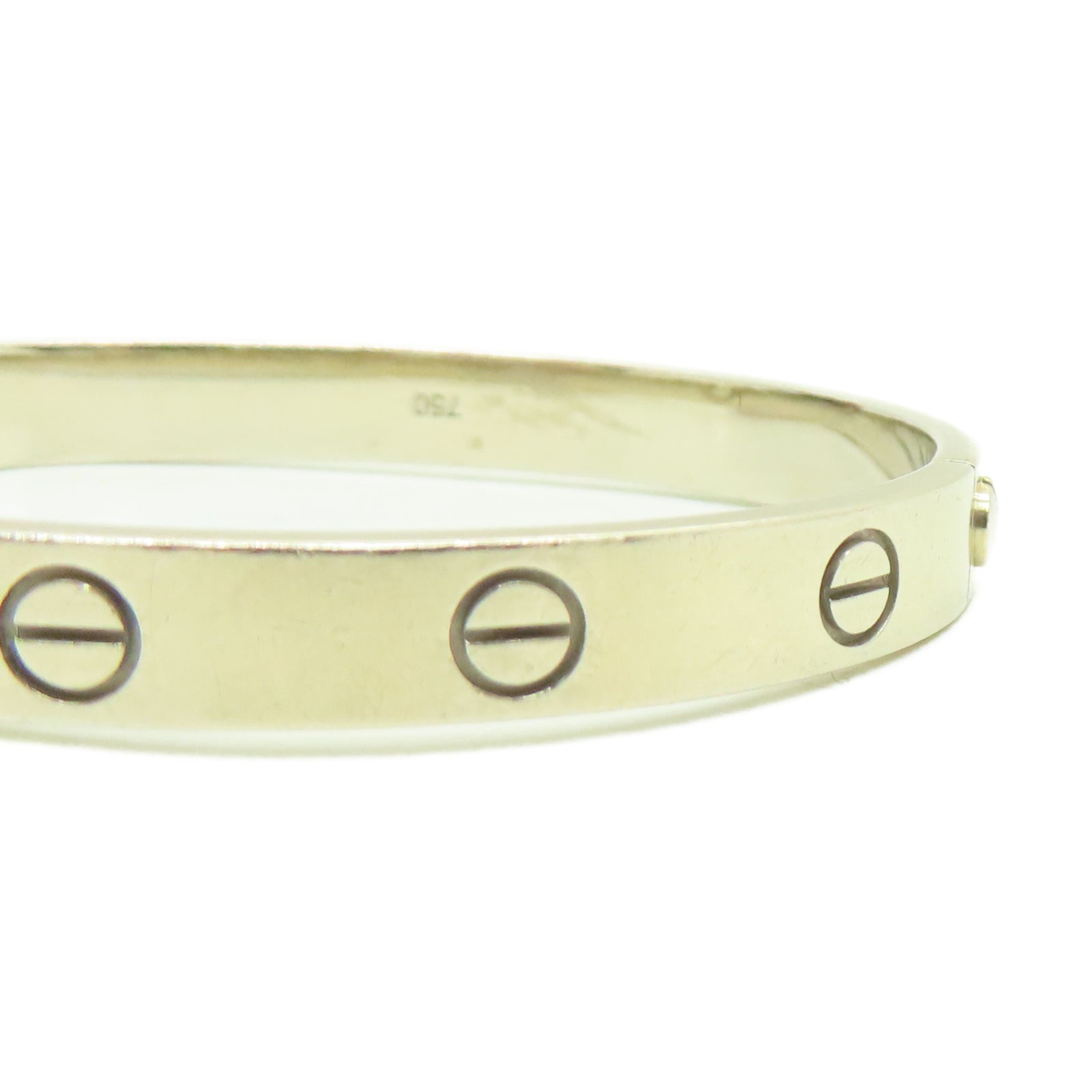 CARTIER 18K白金Love Bracelet手環