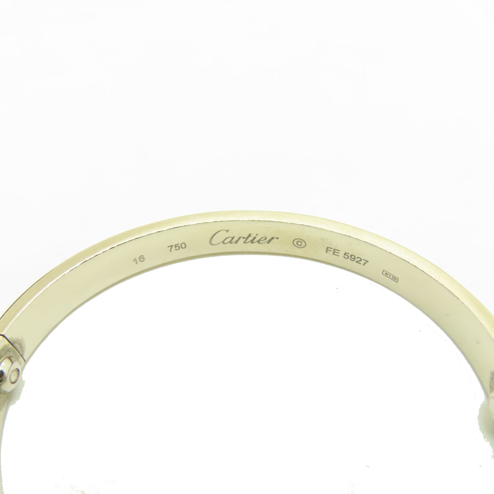 CARTIER 18K白金Love Bracelet手環