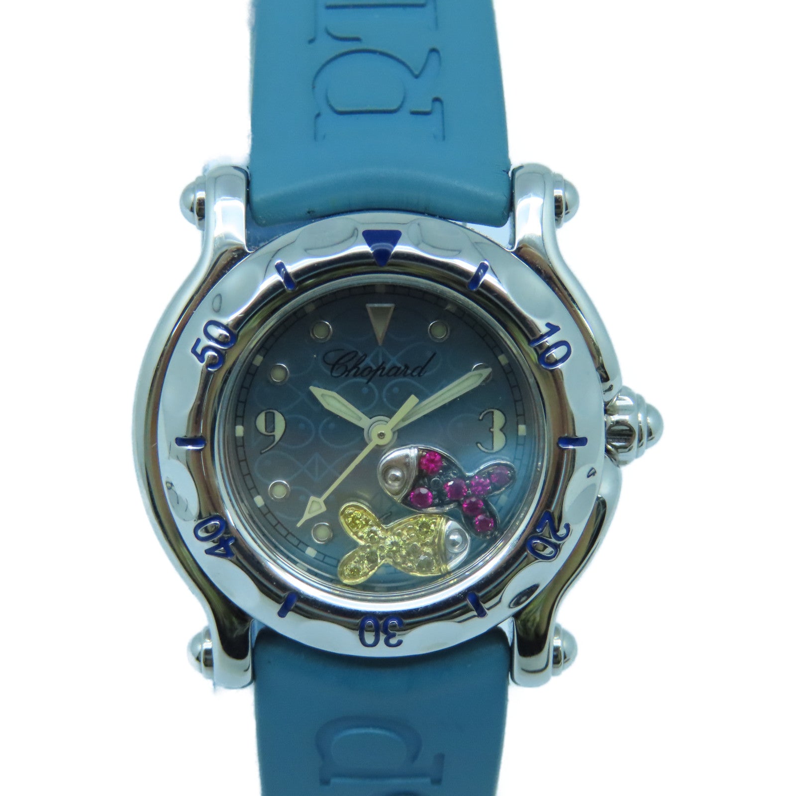 Chopard Happy Sport Stainless Steel Watch Quartz Movement Blue