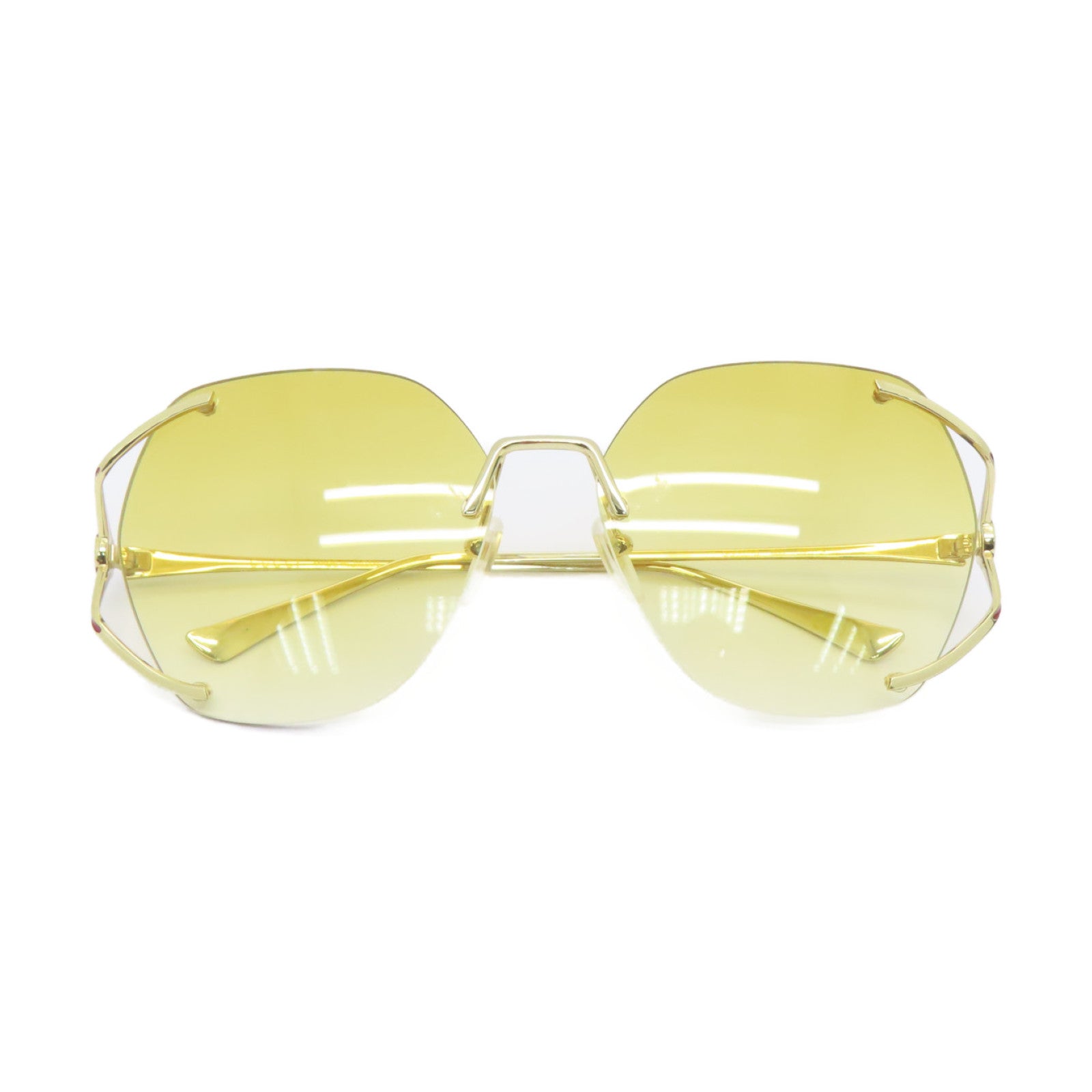 GUCCI PVC Sunglasses太阳眼镜黄色/