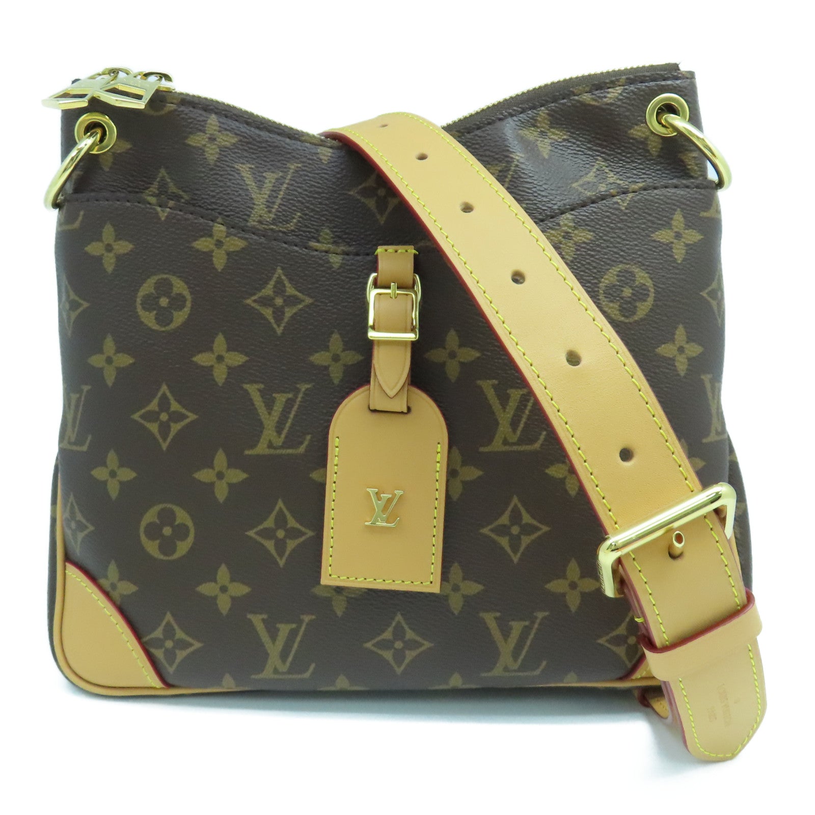 LOUIS VUITTON Monogram Odeon MM Gold Buckle Shoulder Bag Black/Brown –  Brand Off Hong Kong Online Store