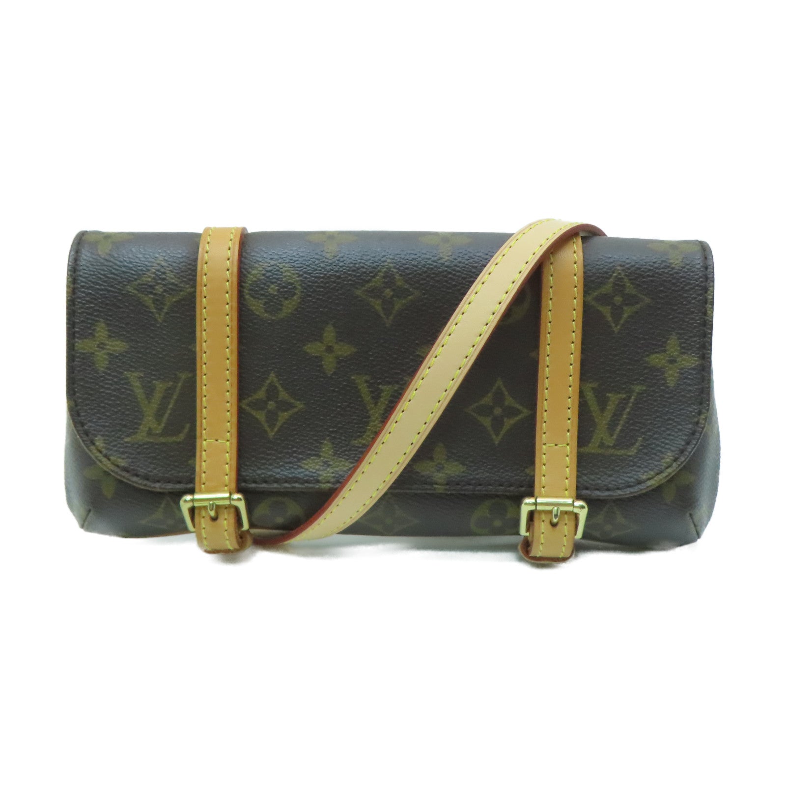 LOUIS VUITTON Monogram Pochette Marelle金扣肩背袋/腰包啡色– Brand Off Hong Kong  Online Store