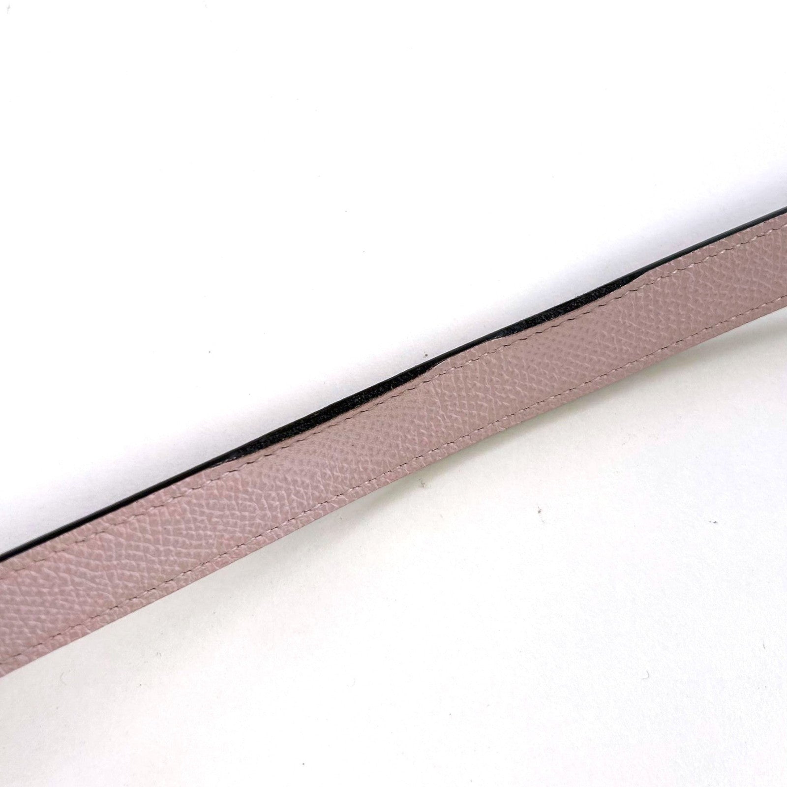 HERMES PHW Kelly Belt Epsom Leather Mauve Pale