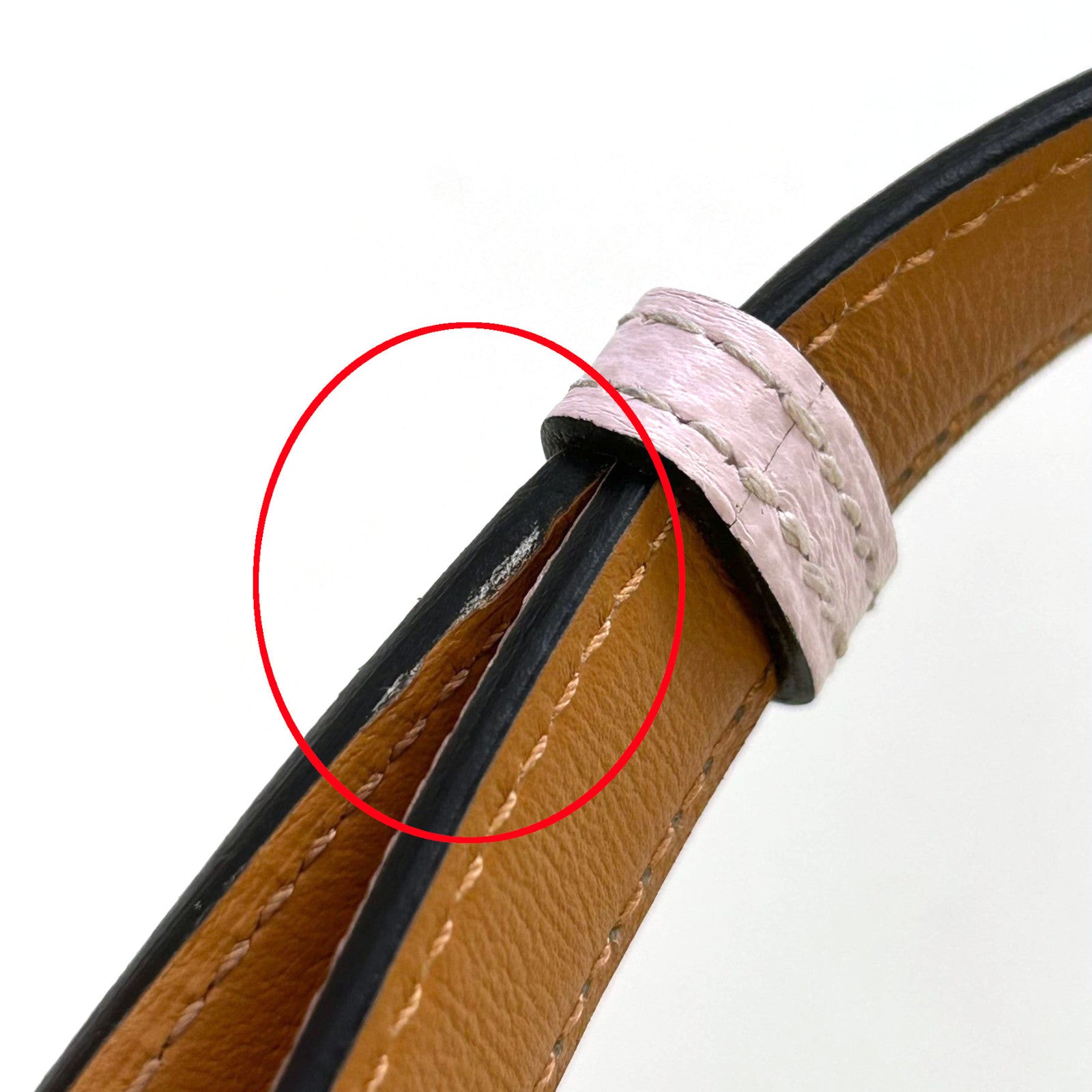 HERMES PHW Kelly Belt Epsom Leather Mauve Pale