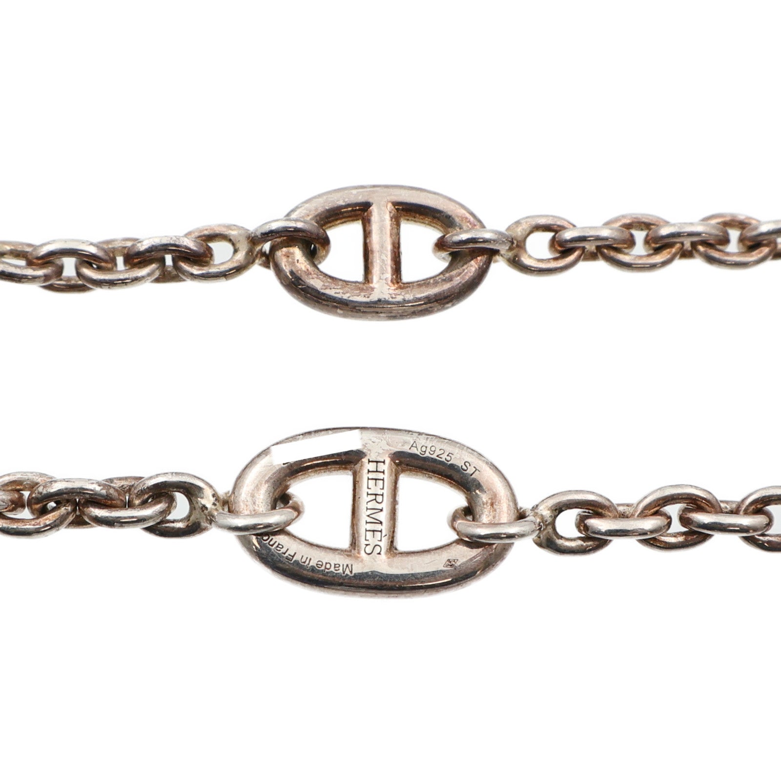 HERMES 925純銀Faradole Bracelet銀扣手鏈